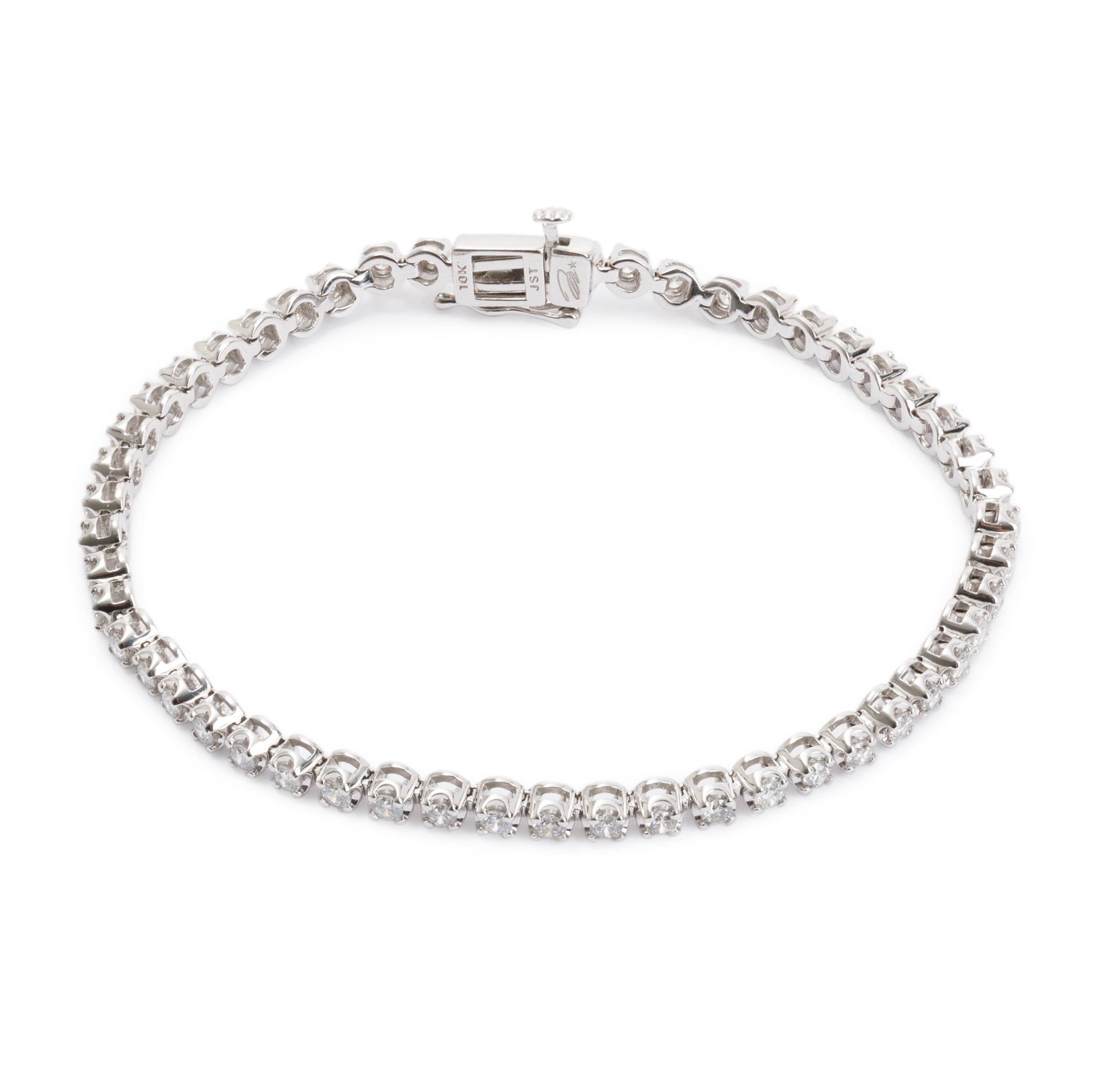 10k White Gold 2.08 tcw. Diamond Tennis Bracelet