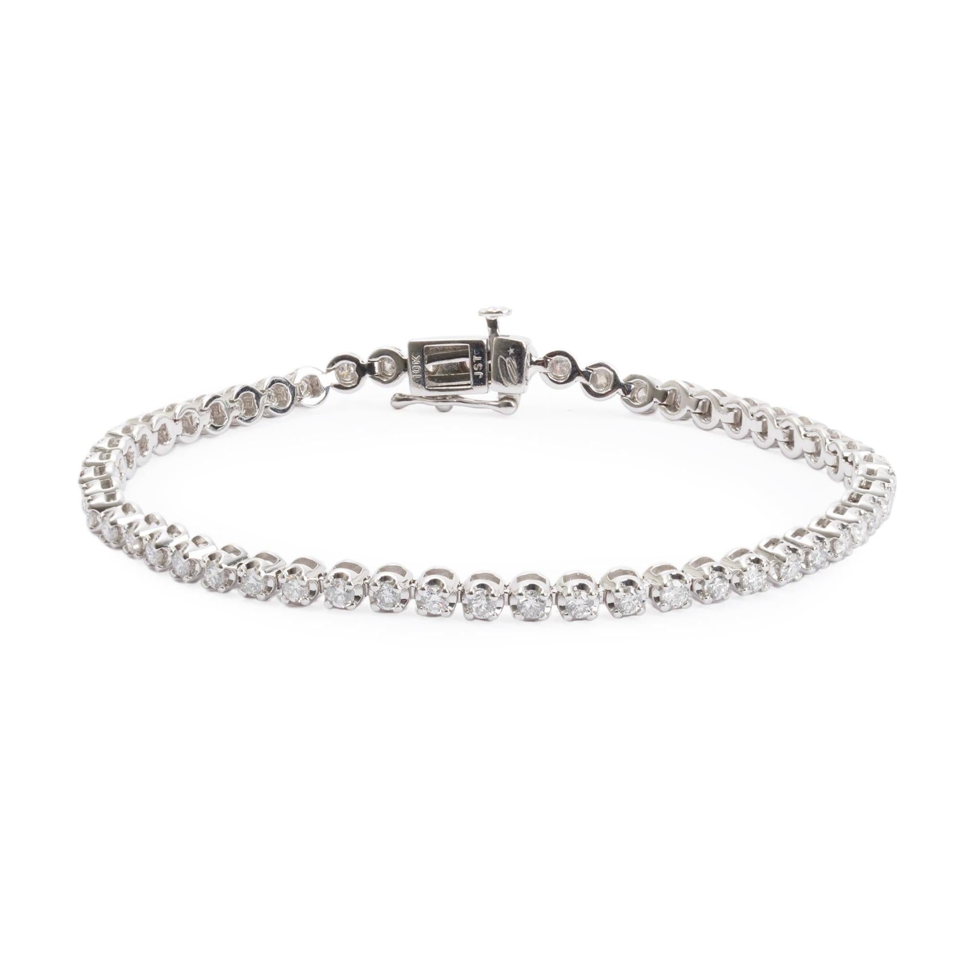 10k White Gold 2.08 tcw. Diamond Tennis Bracelet