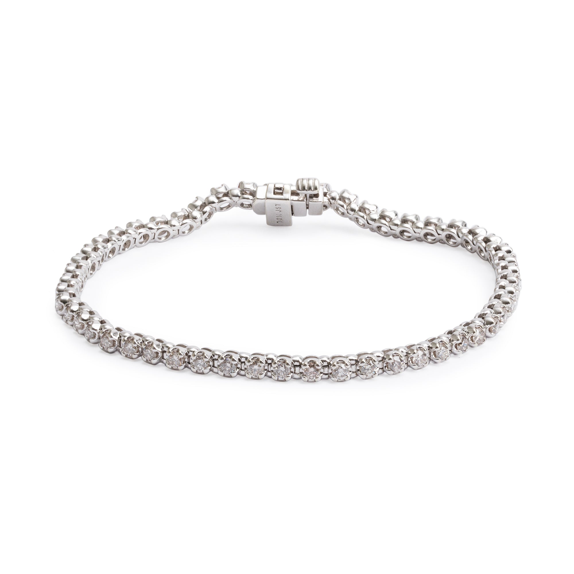10k White Gold 2.08 tcw. Diamond Tennis Bracelet