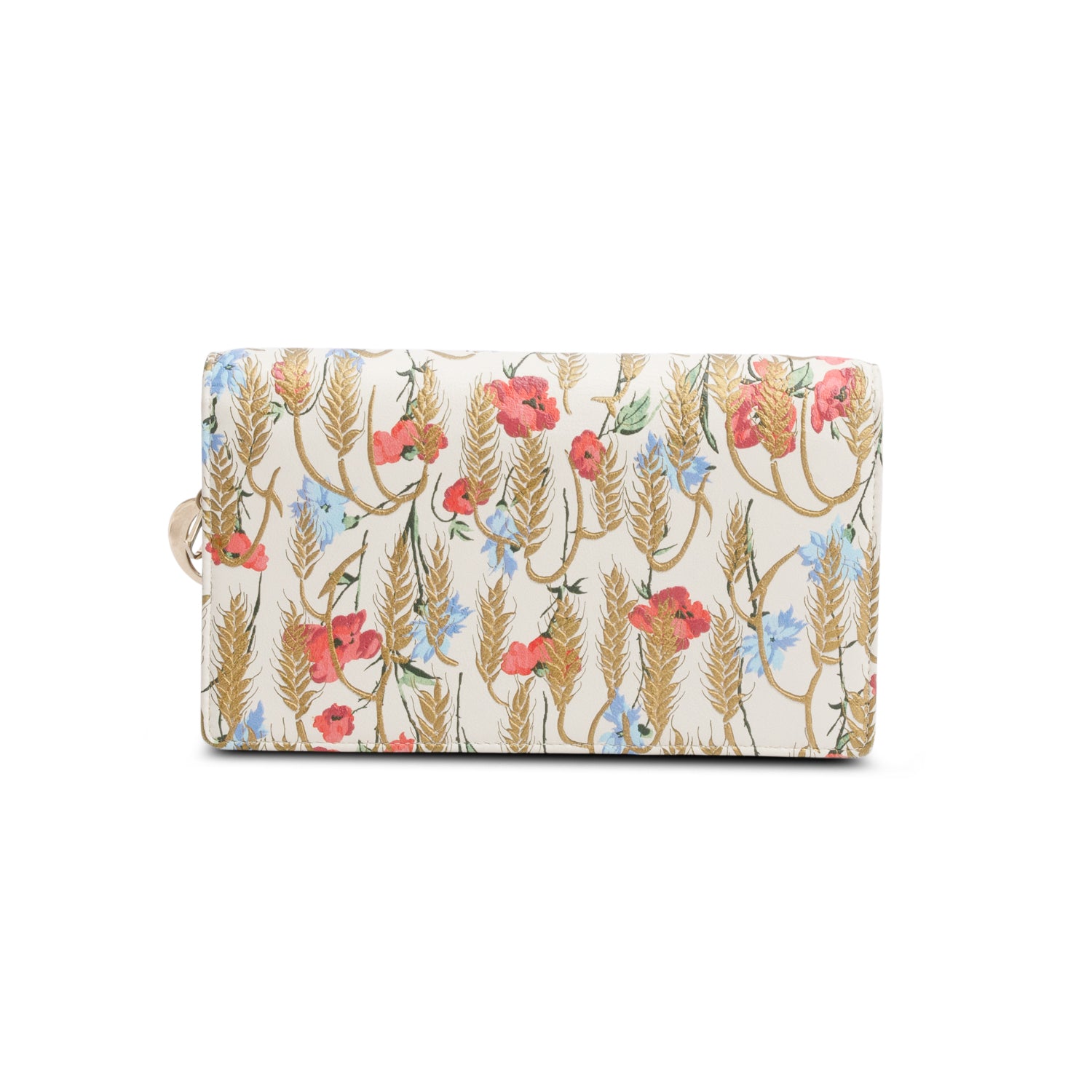 Christian Dior 2020 White Leather Hibiscus Lady Dior Wallet on Chain w/ Inserts