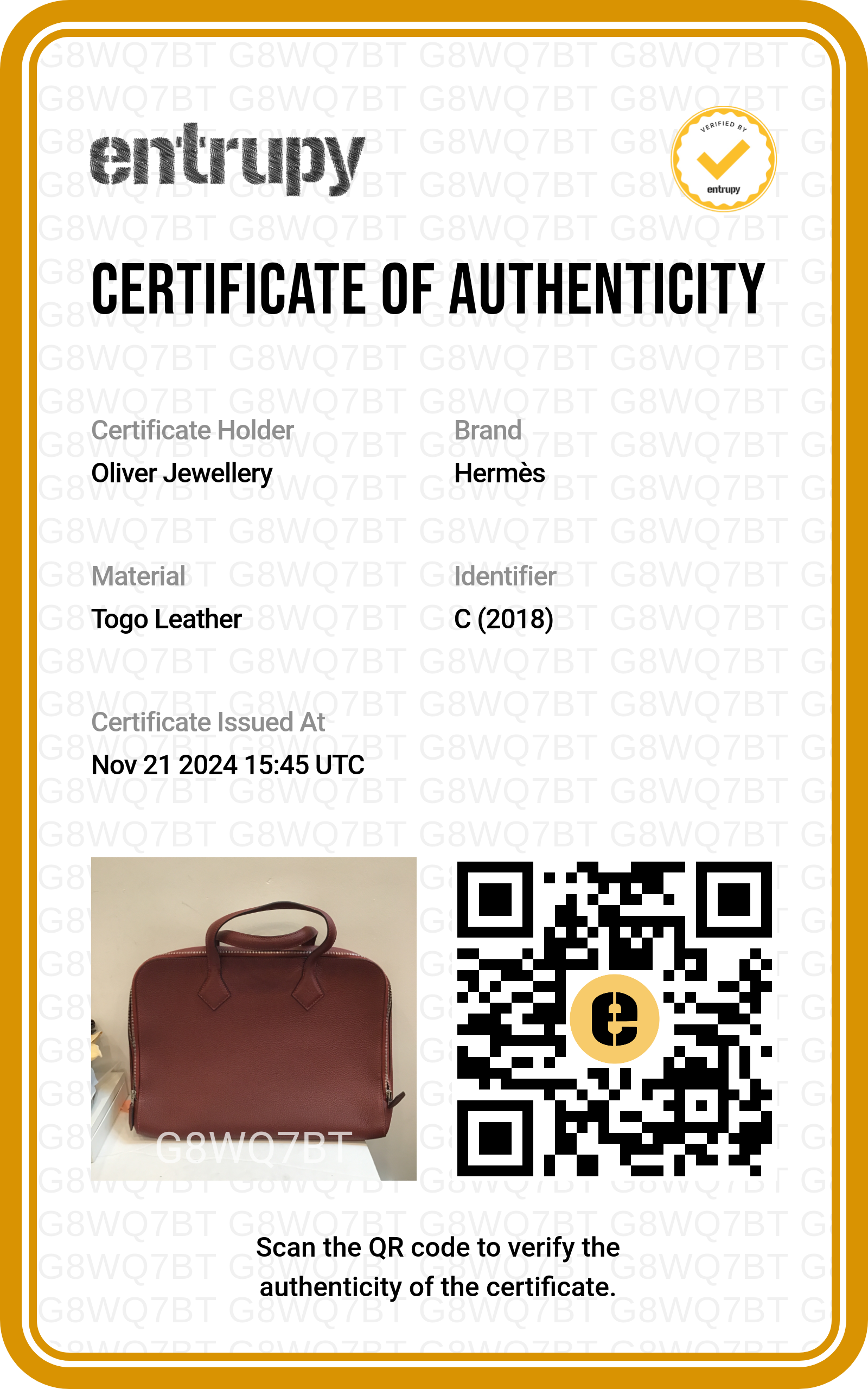 Hermes Rouge H Veau Togo Leather Victoria Light Briefcase w/ Box