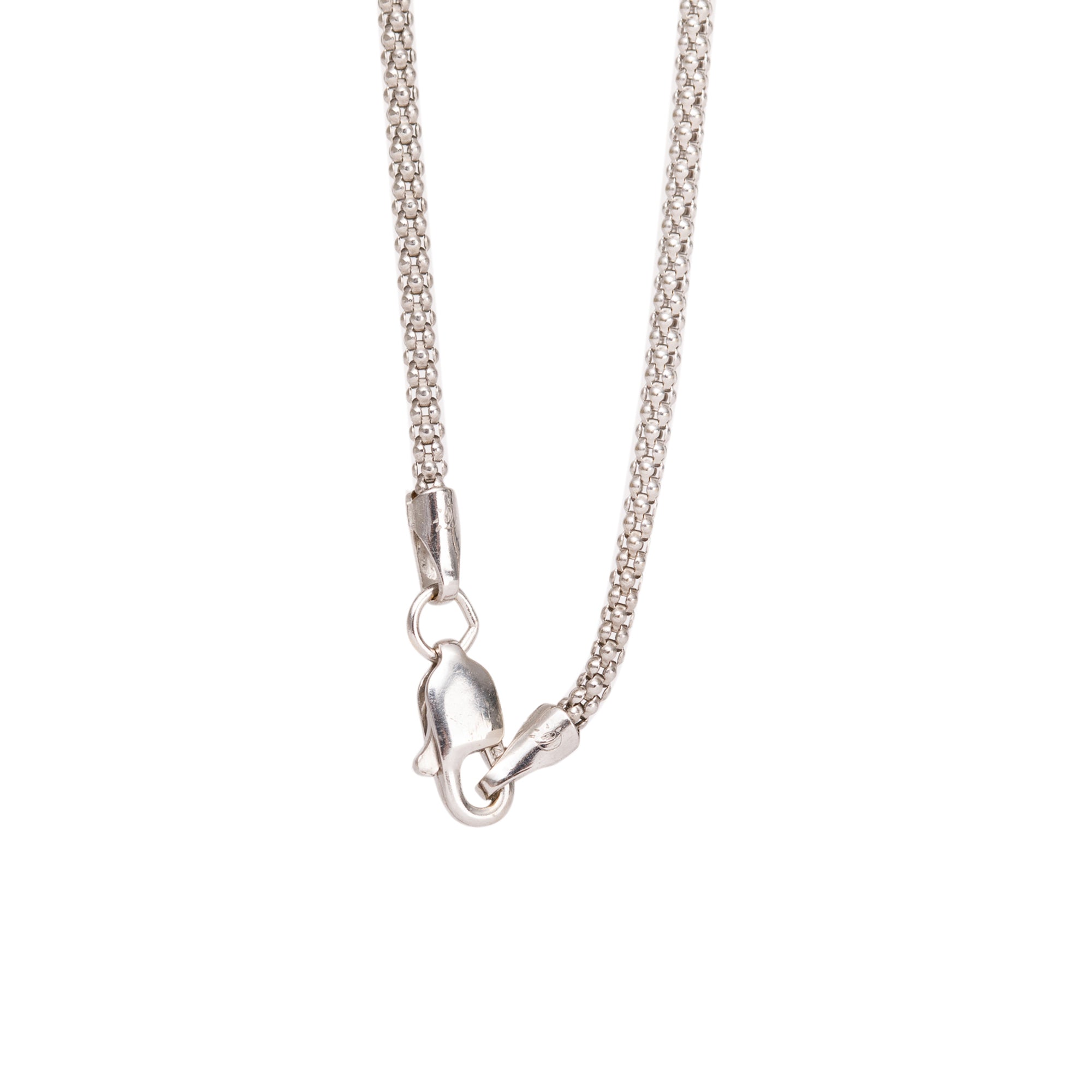 14-18k White Gold & Diamond Cross Pendant Necklace