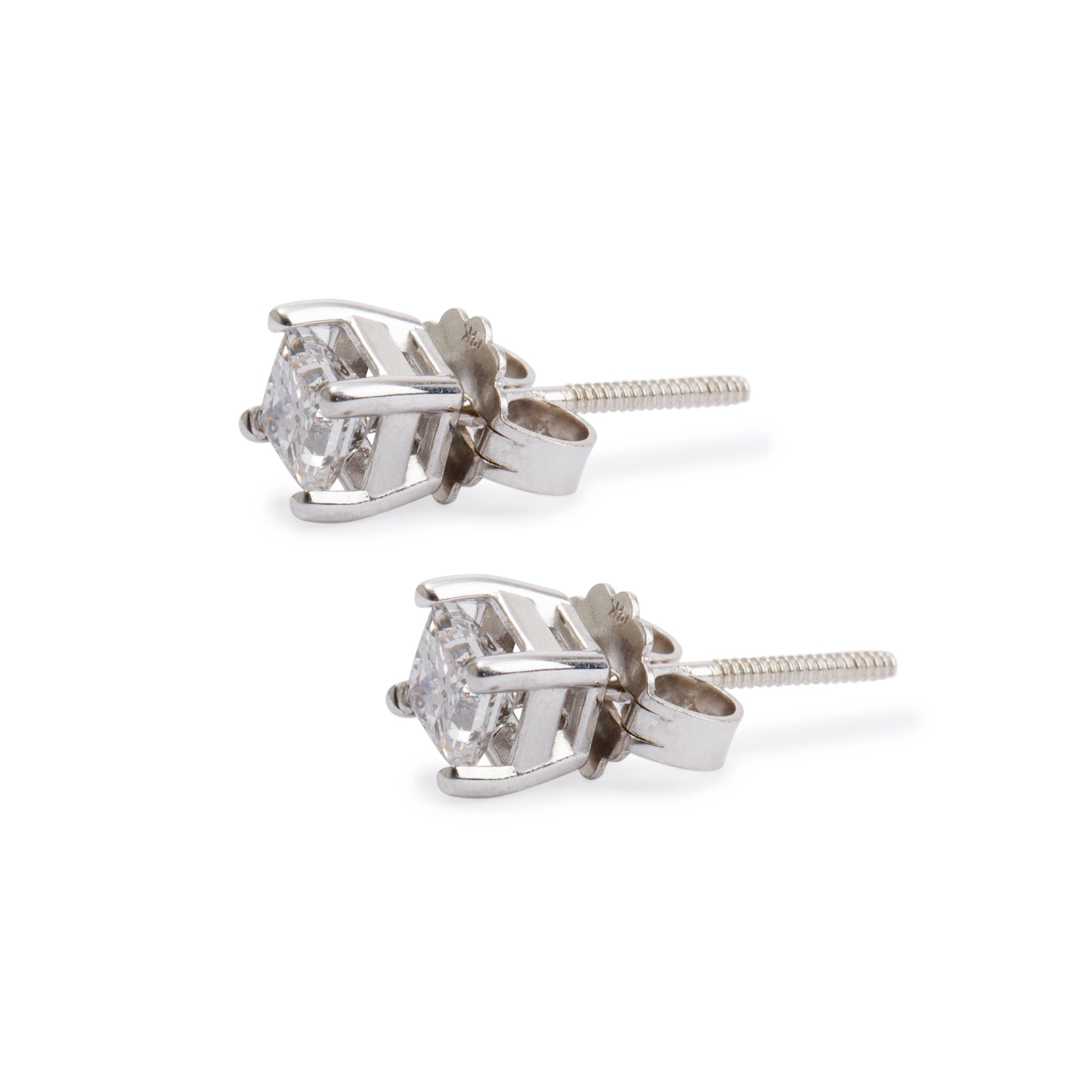 14k White Gold 0.47 tcw Diamond Stud Earrings