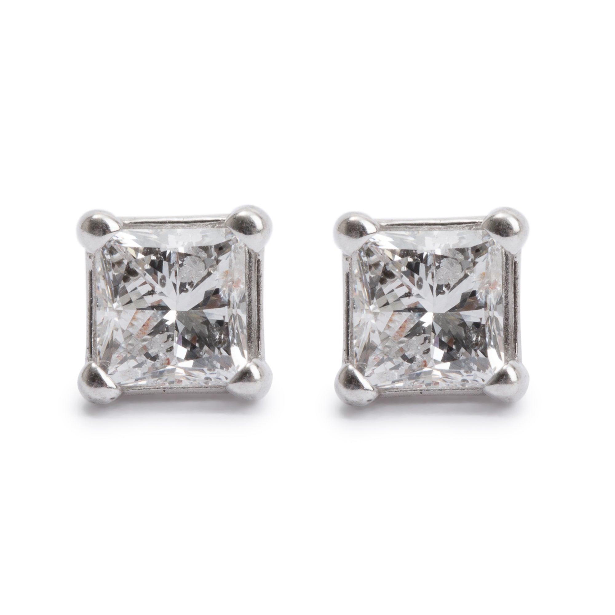 14k White Gold 0.47 tcw Diamond Stud Earrings