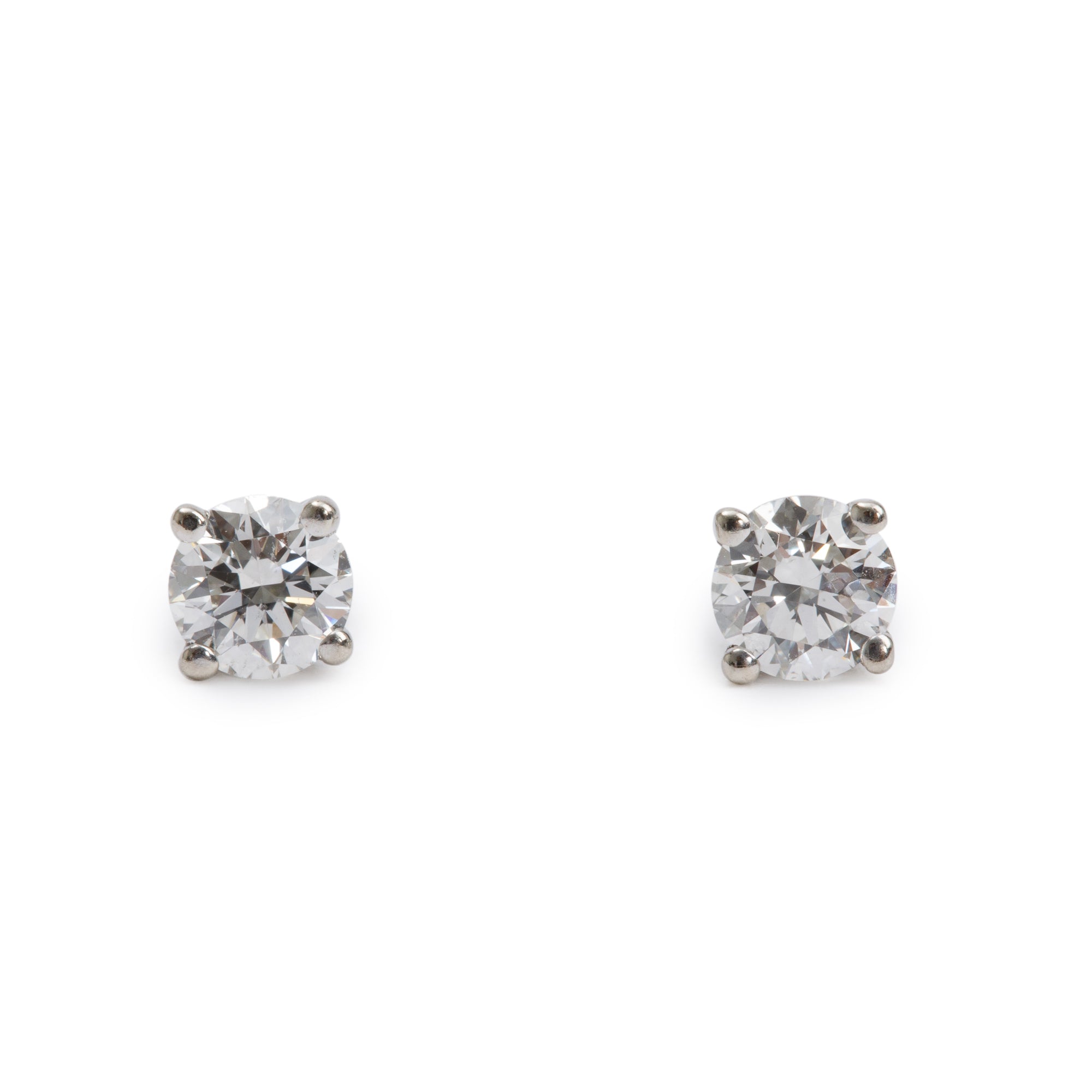14k White Gold 0.55 tcw. Diamond Stud Earrings