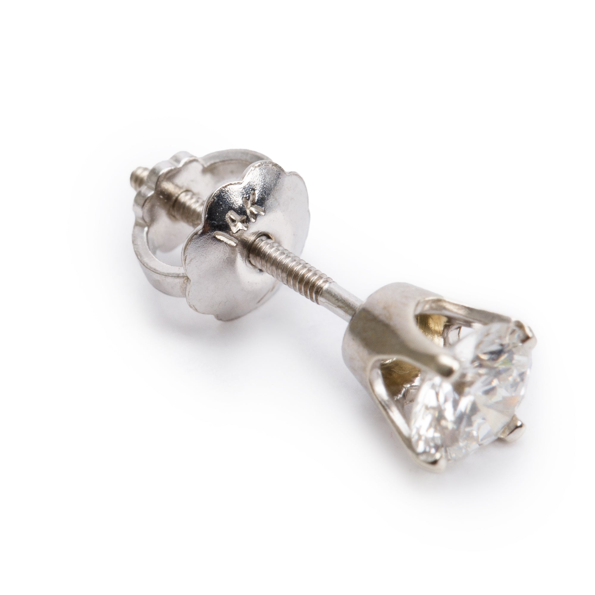 14k White Gold 0.60 tcw. Diamond Stud Earrings