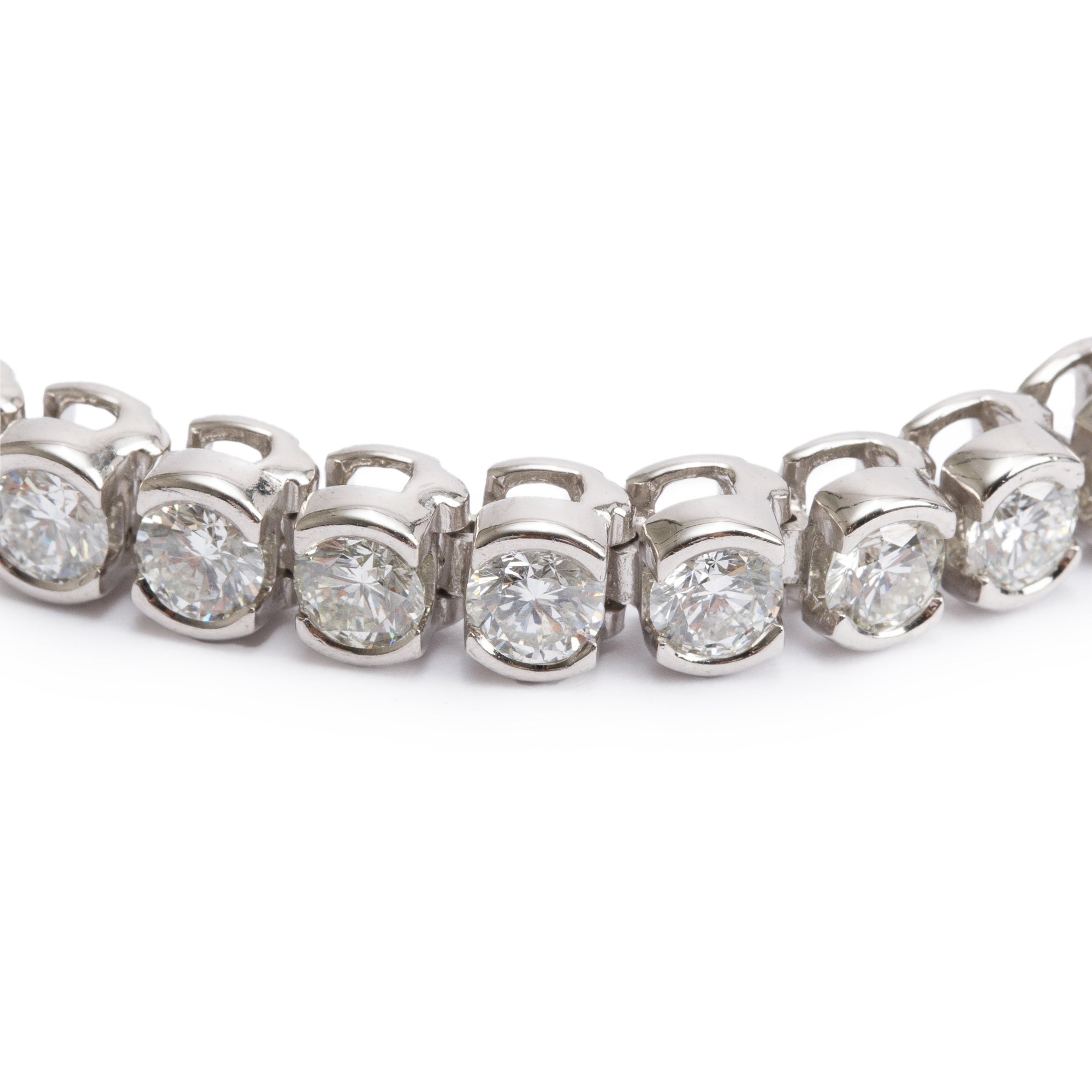 14k White Gold 12.61 tcw. Diamond Tennis Bracelet