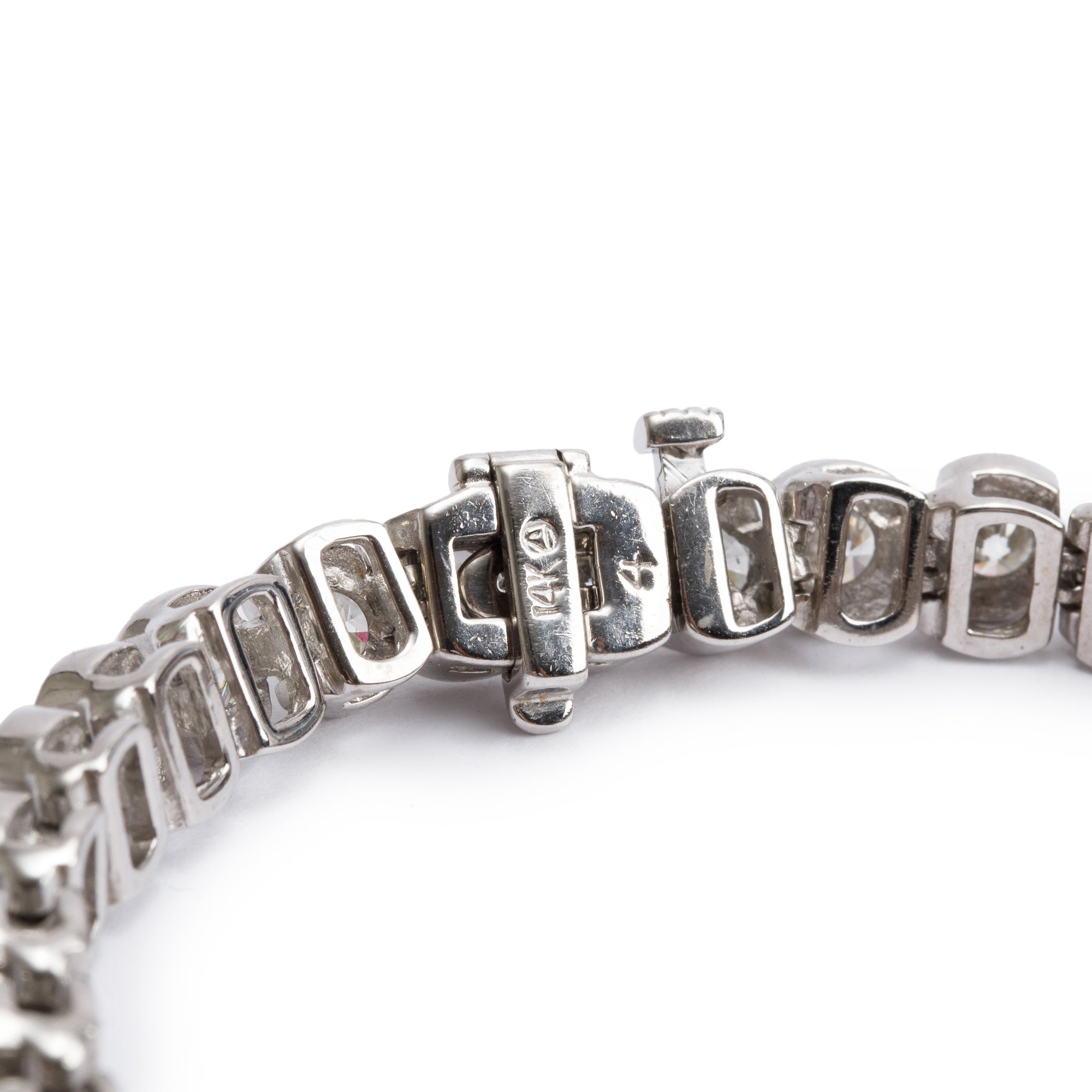 14k White Gold 12.61 tcw. Diamond Tennis Bracelet