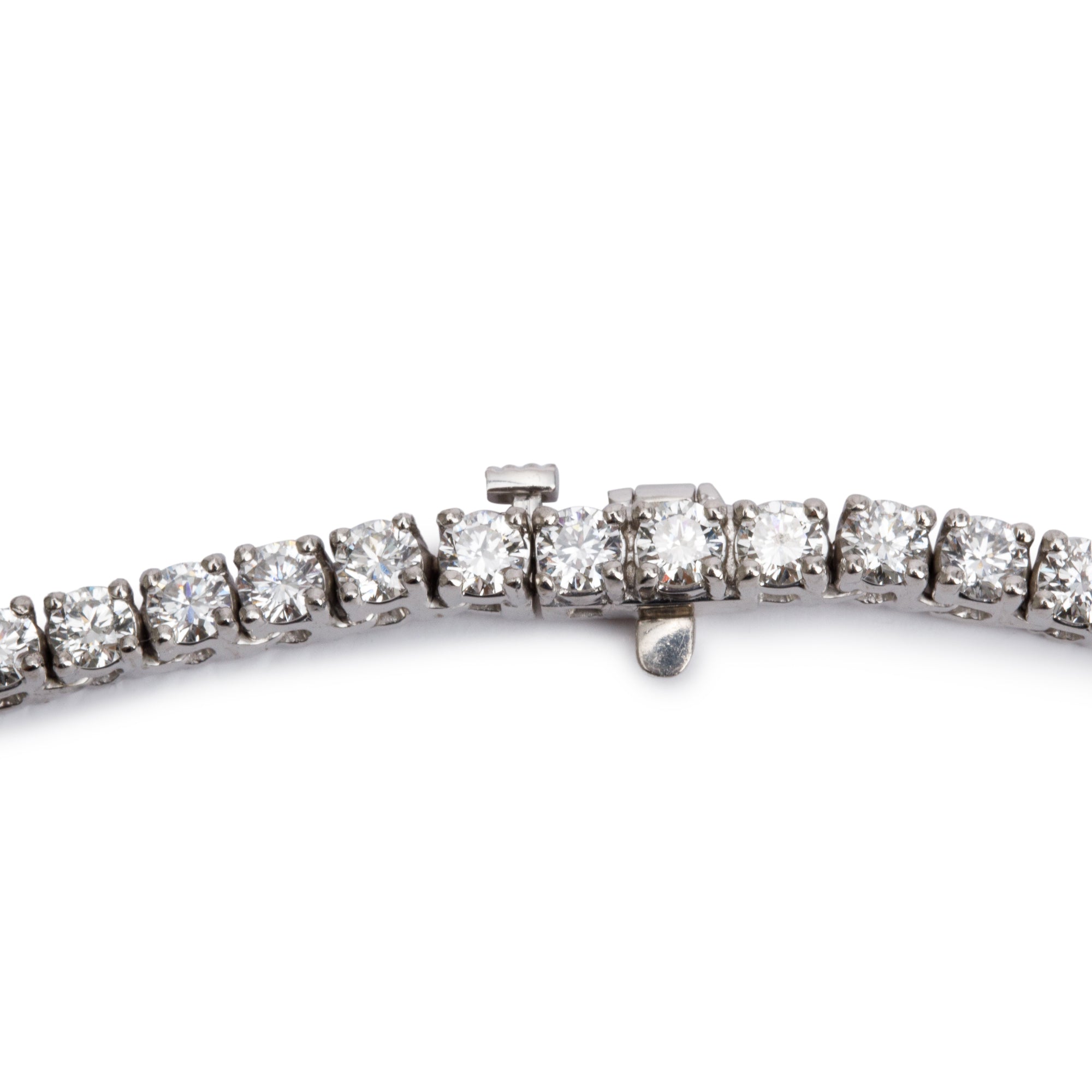 14k White Gold 19.38 tcw. Diamond Tennis Necklace