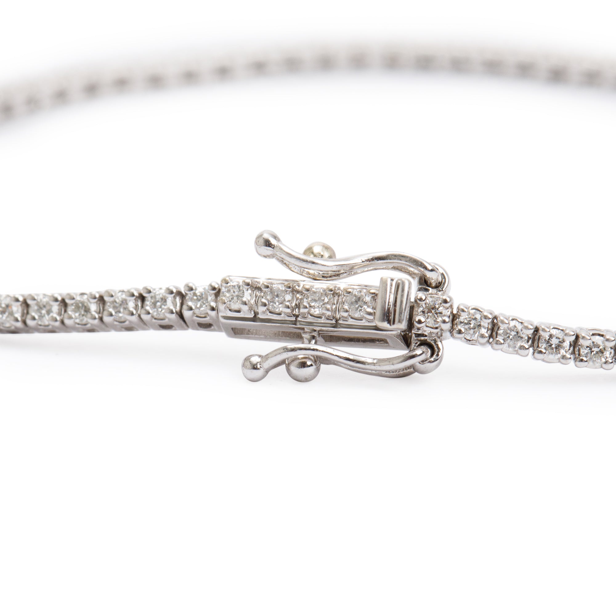 14k White Gold 1.00 tcw Diamond Tennis Bracelet