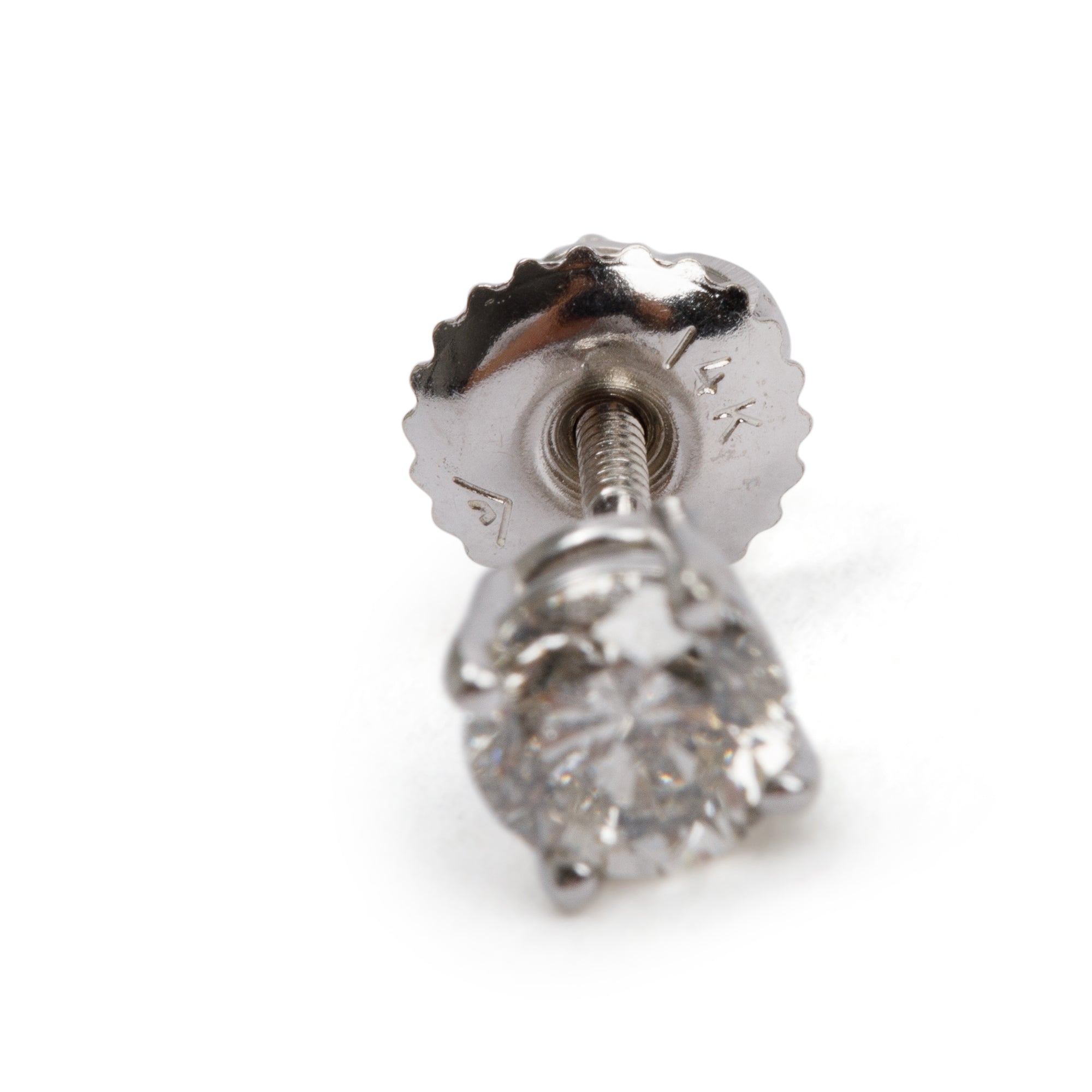 14k White Gold 1.00 tcw. Diamond Stud Earrings