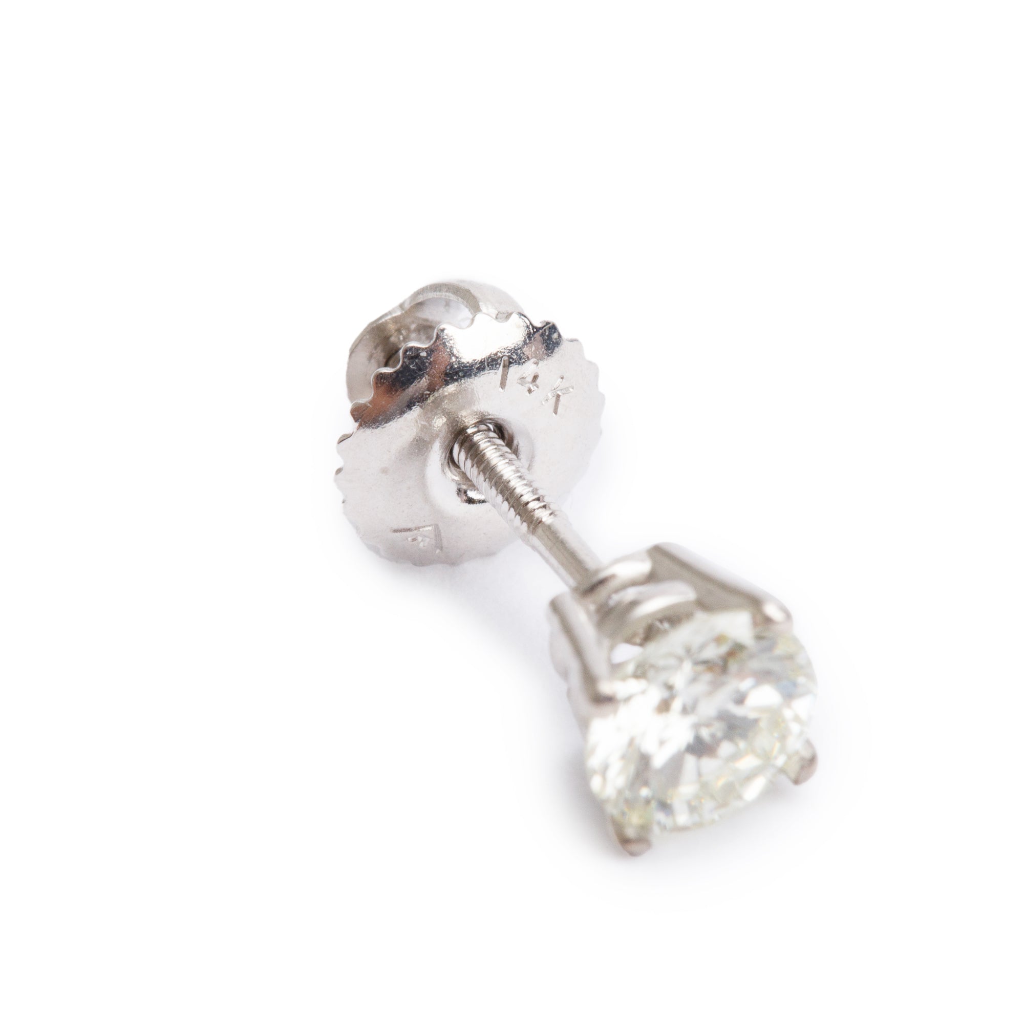 14k White Gold 1.05 tcw. Diamond Stud Earrings