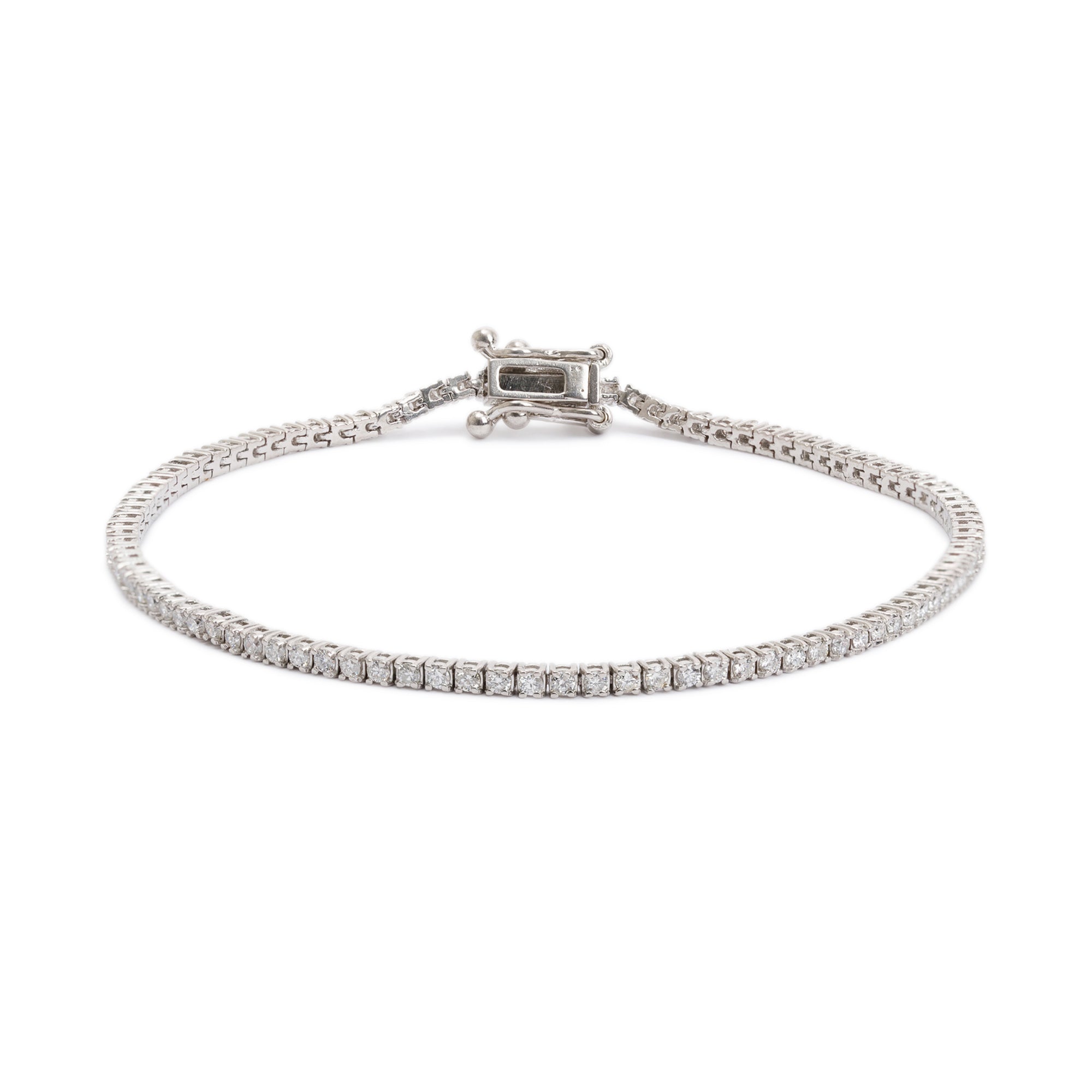 14k White Gold 1.12 tcw. Diamond Tennis Bracelet