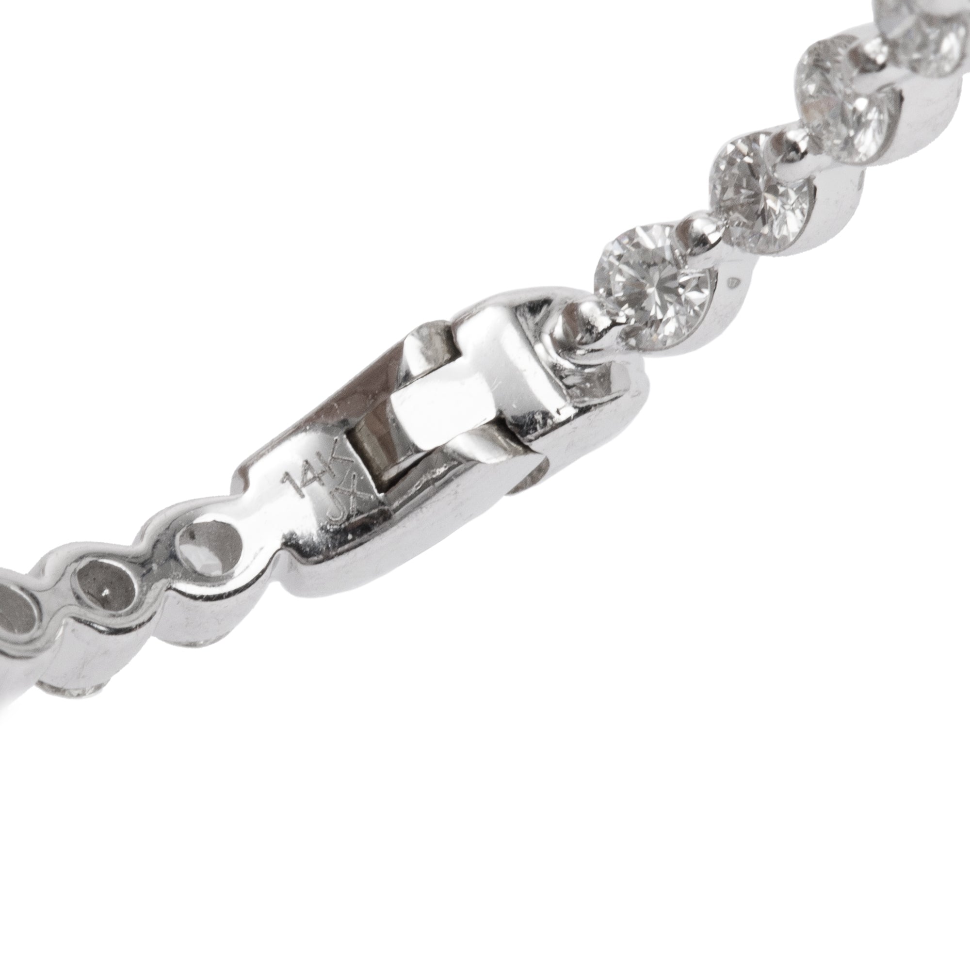 14k White Gold 1.29 tcw. Diamond Hoop Earrings
