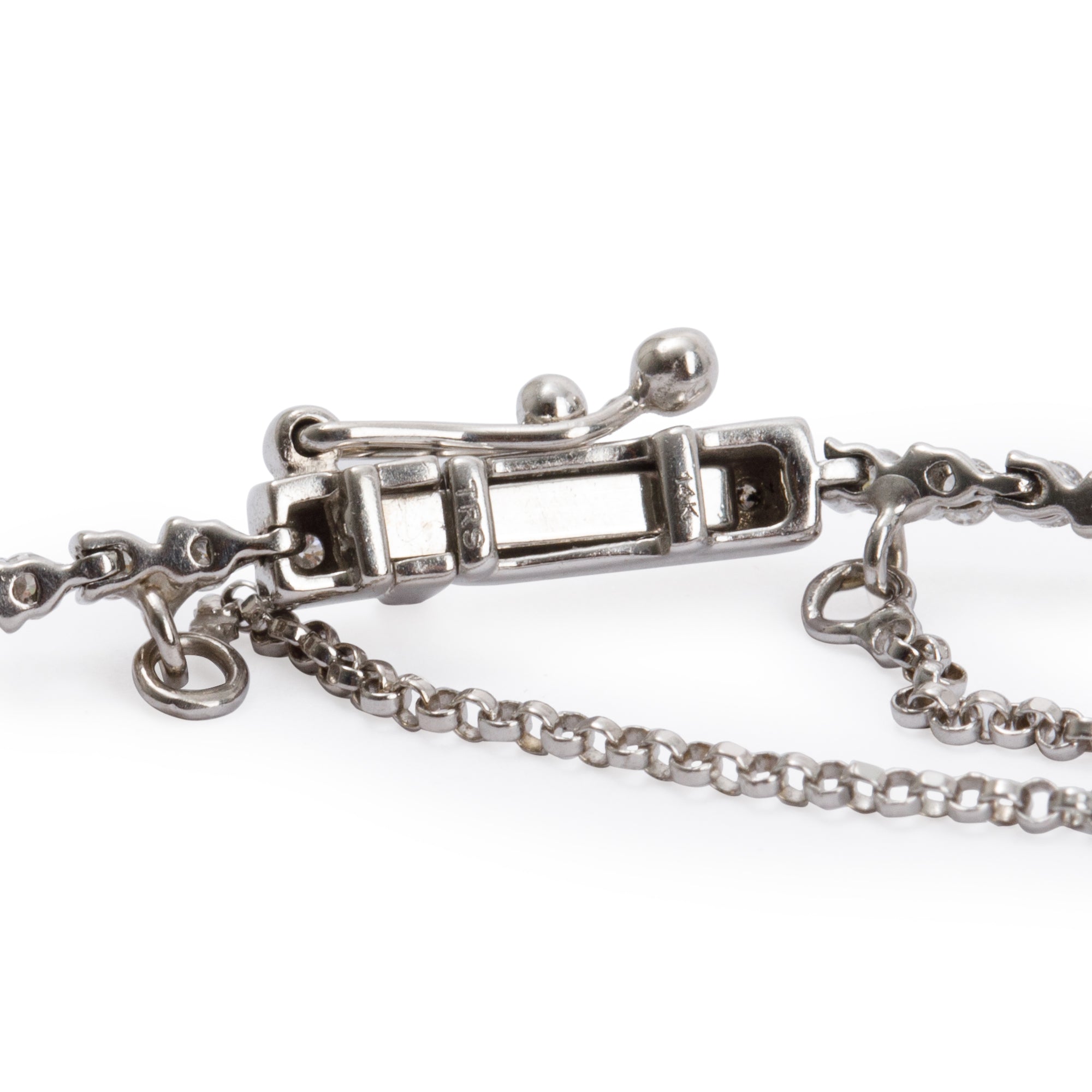14k White Gold 1.38 tcw. Diamond Tennis Bracelet