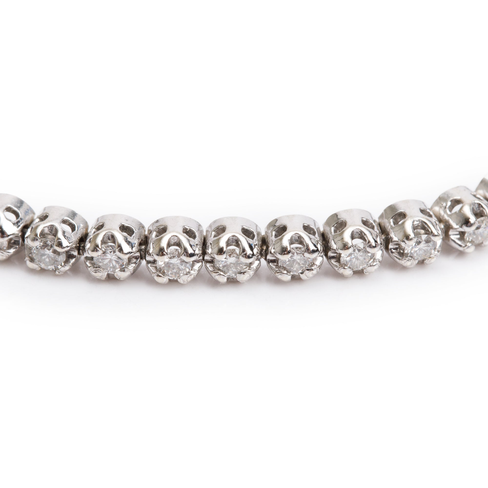 14k White Gold 1.71 tcw. Diamond Tennis Bracelet