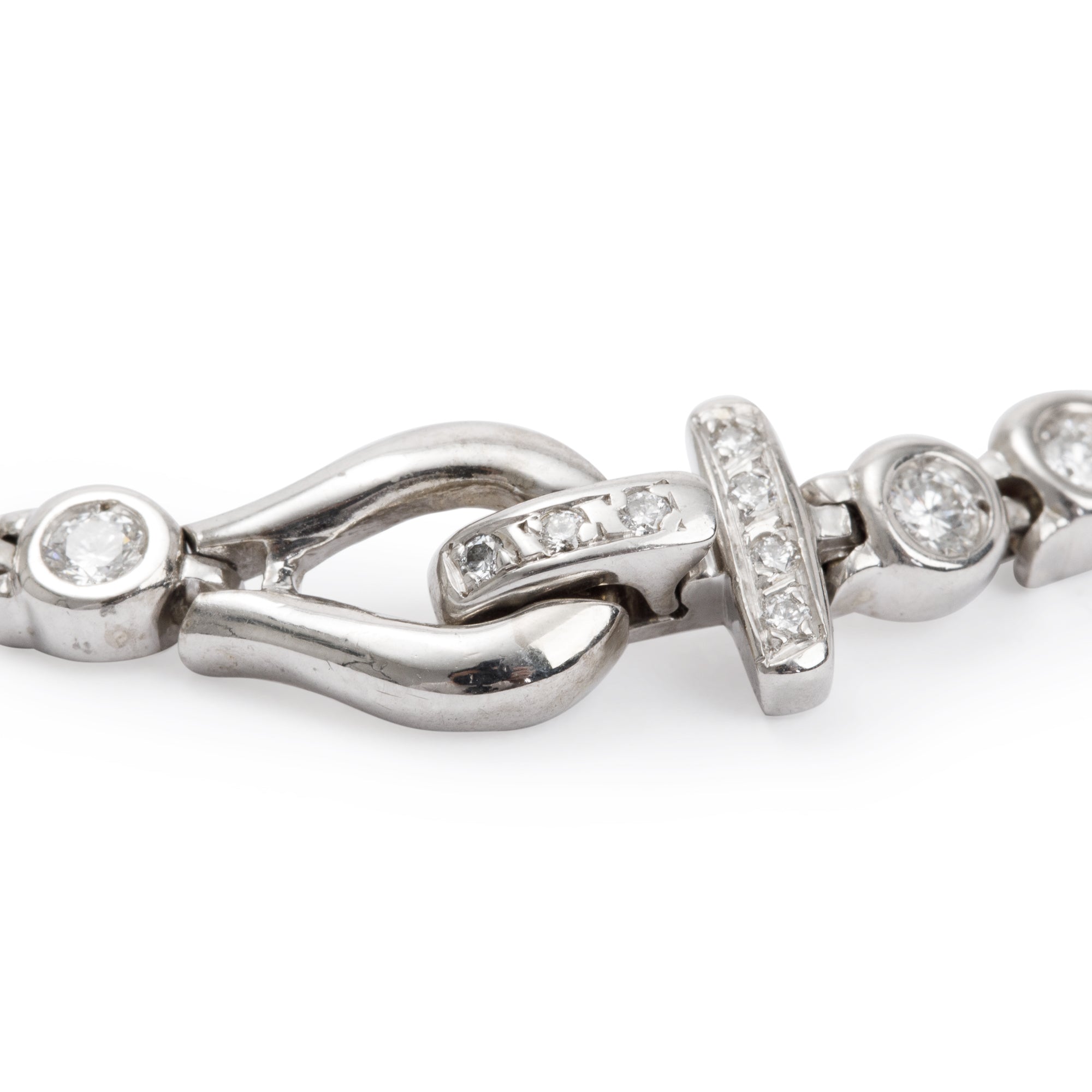 14k White Gold 2.11 tcw Diamond Link Bracelet