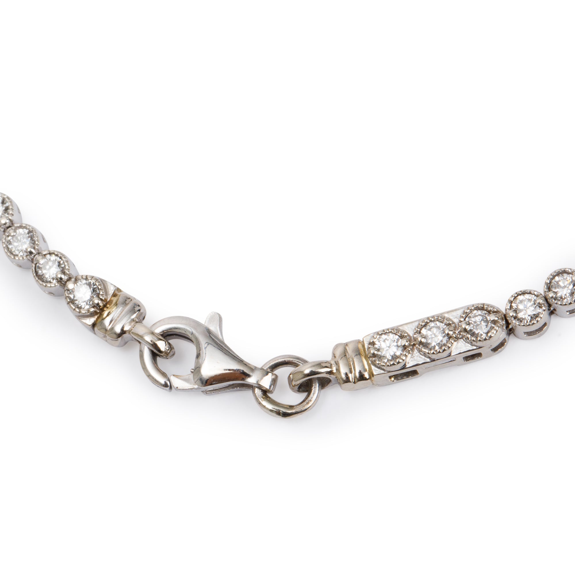 14k White Gold 2.18 tcw Diamond Tennis Bracelet