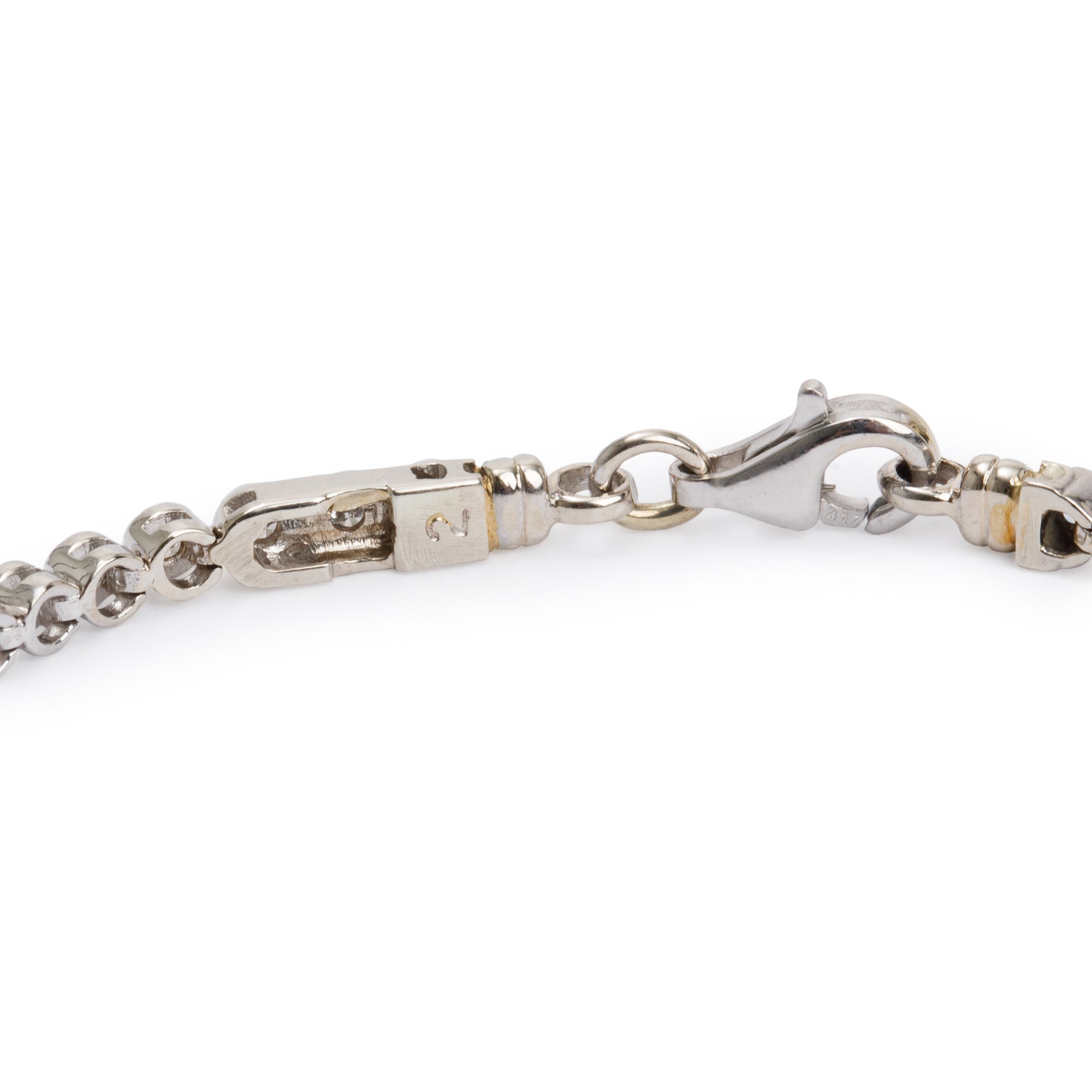 14k White Gold 2.18 tcw Diamond Tennis Bracelet