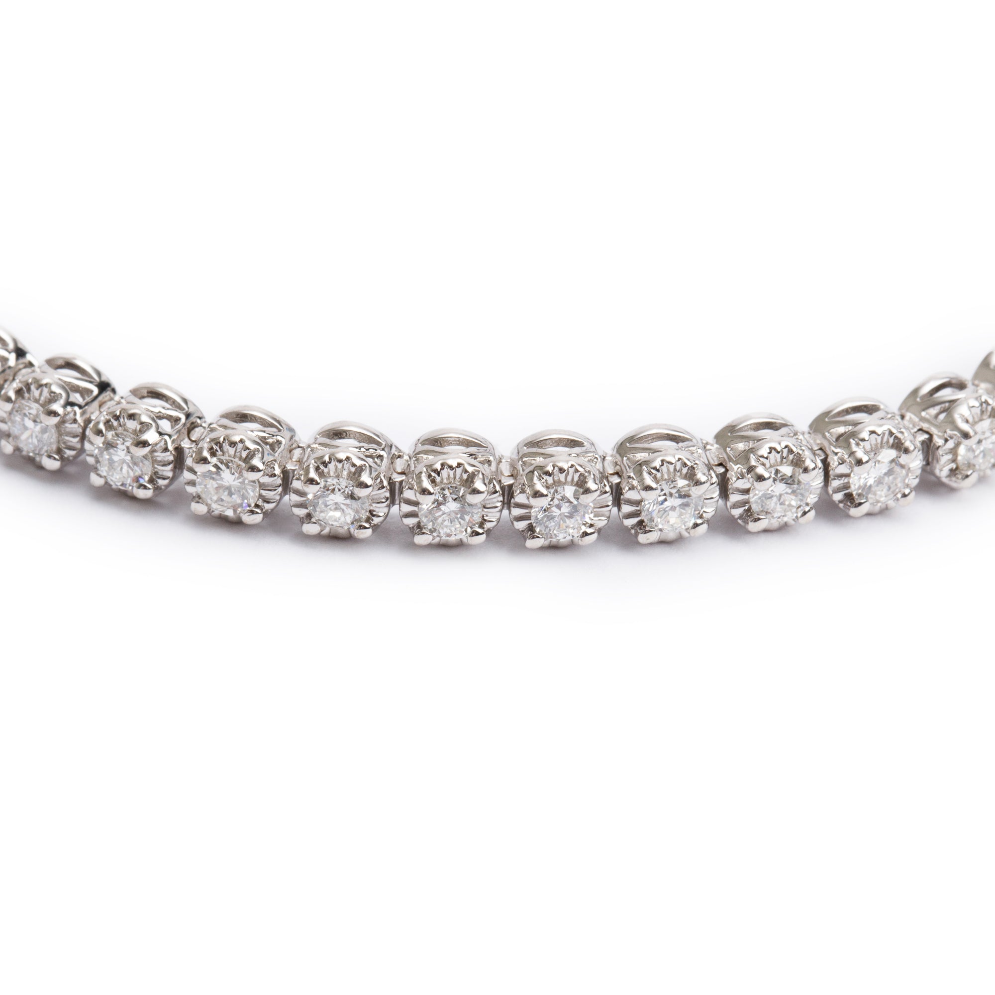 14k White Gold 2.72 tcw. Diamond Tennis Bracelet