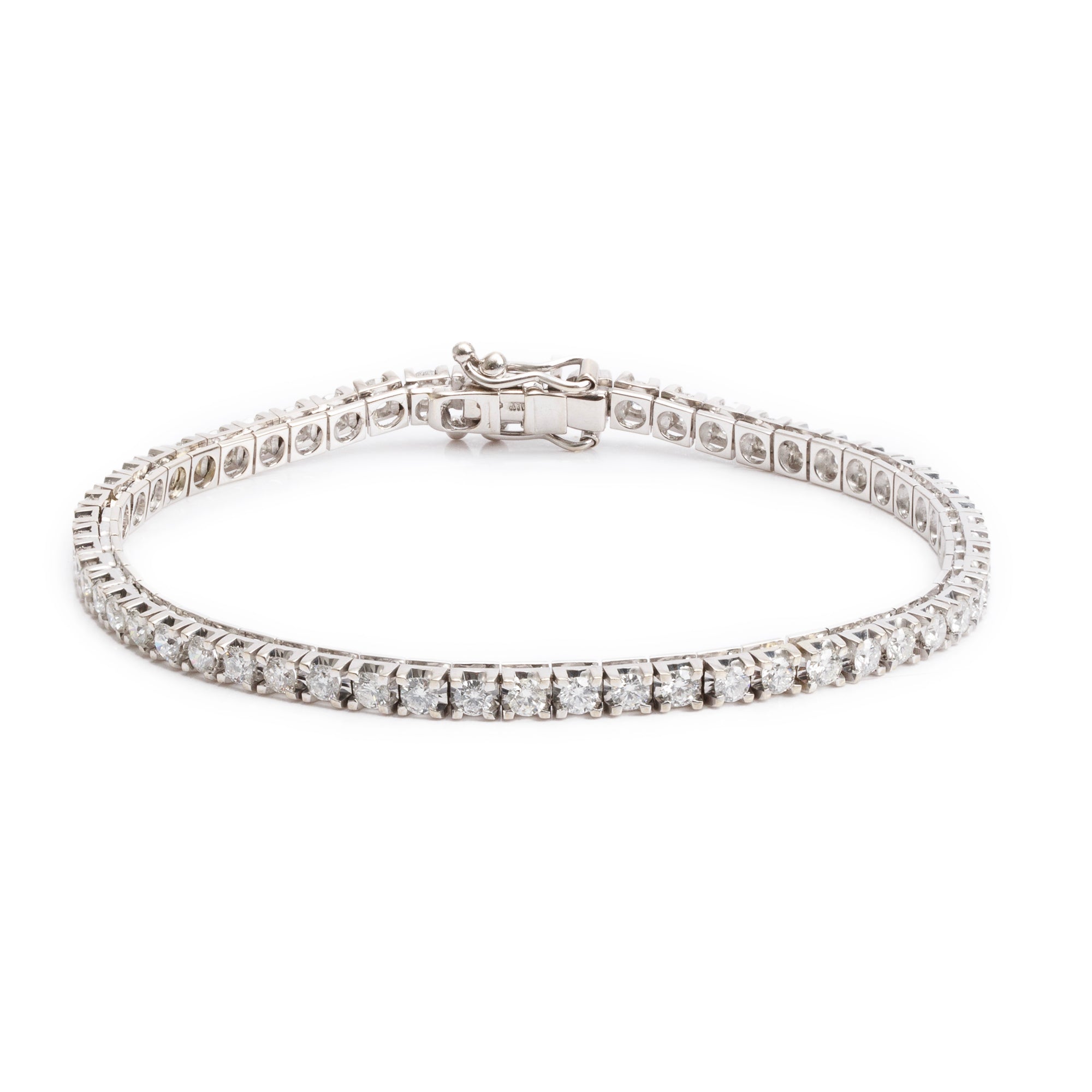 14k White Gold 2.80 tcw. Diamond Tennis Bracelet