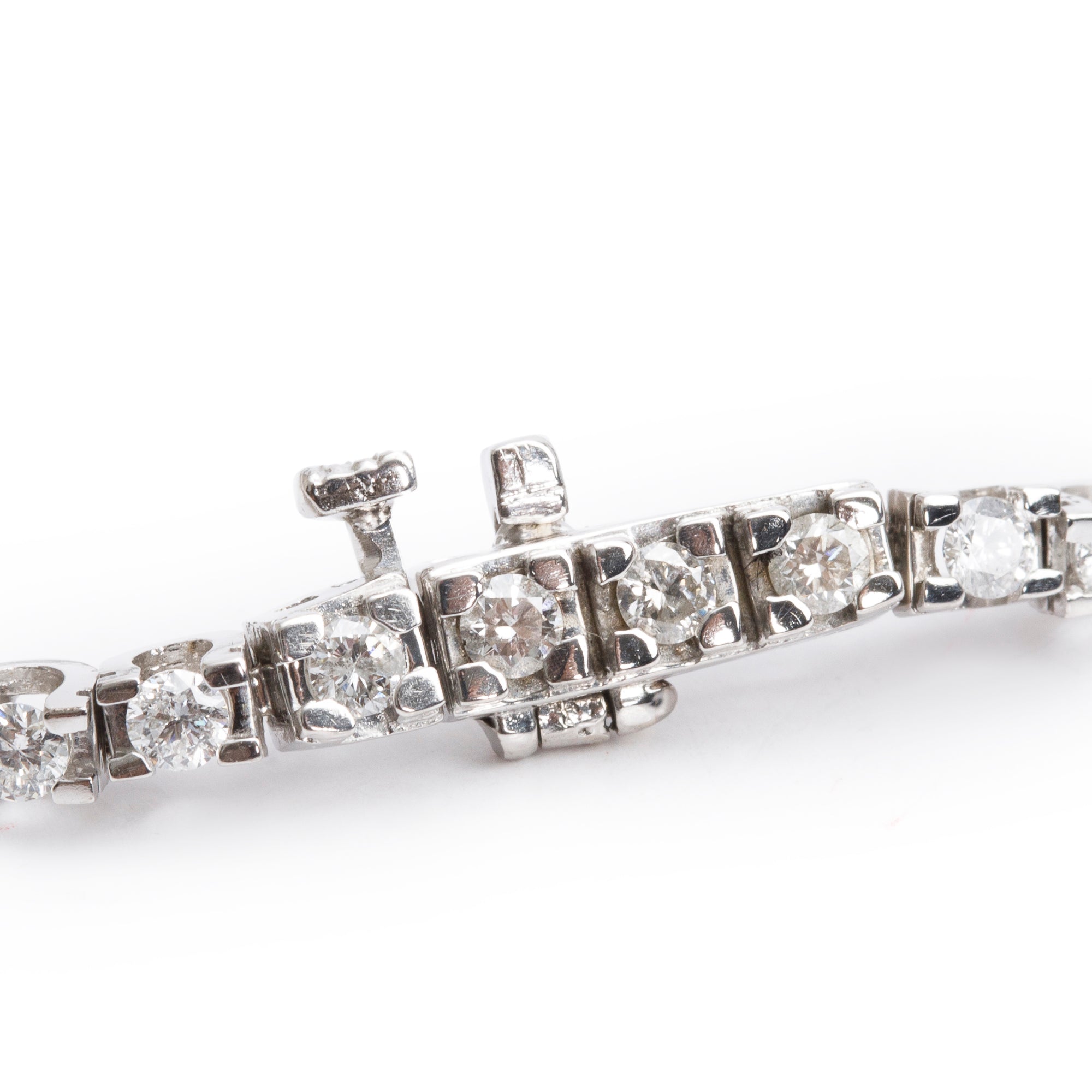 14k White Gold 2.83 tcw. Diamond Tennis Bracelet