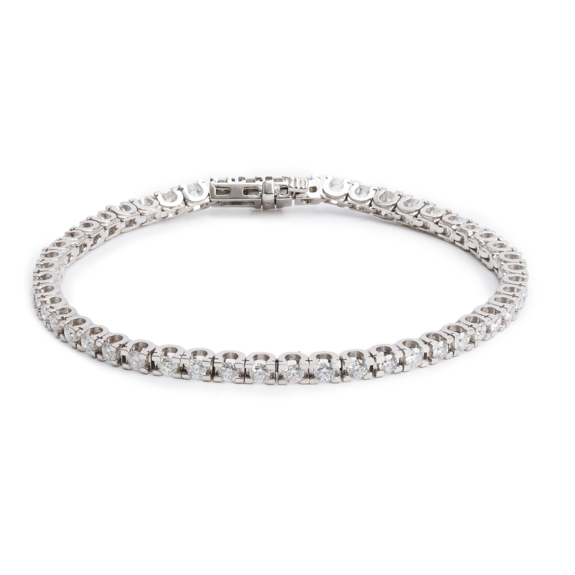 14k White Gold 2.83 tcw. Diamond Tennis Bracelet