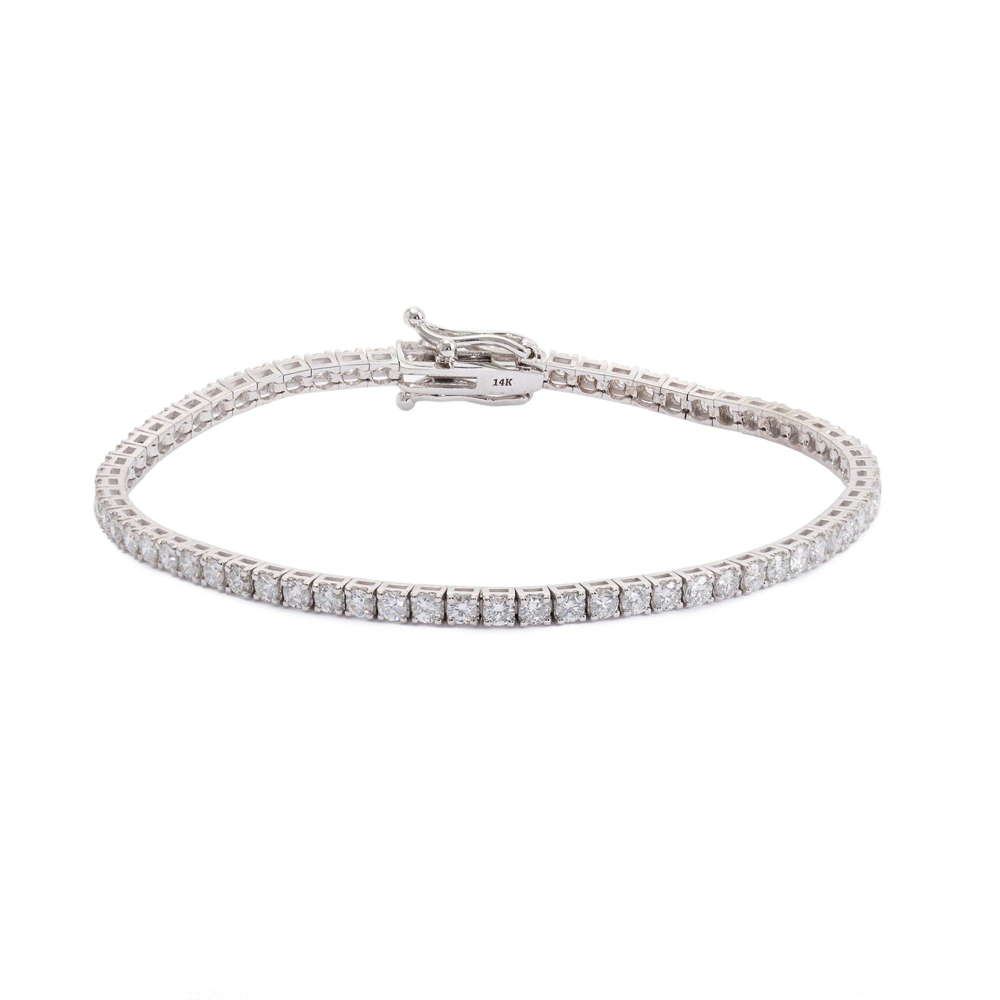 14k White Gold 3.00 tcw. Diamond Tennis Bracelet