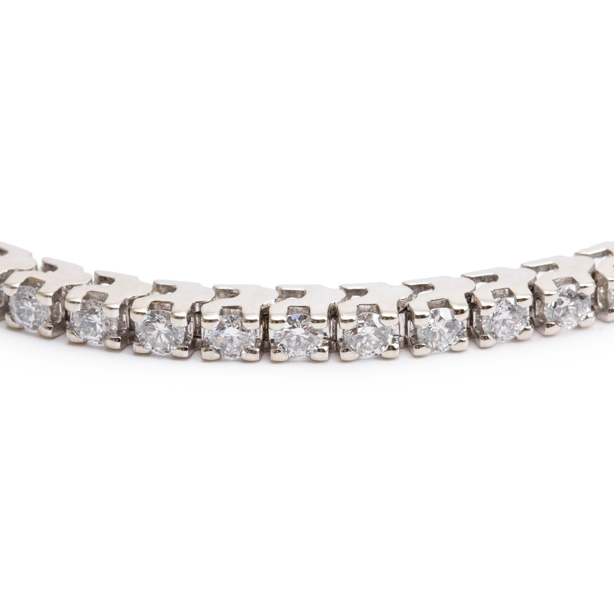 14k White Gold 3.11 tcw. Diamond Tennis Bracelet