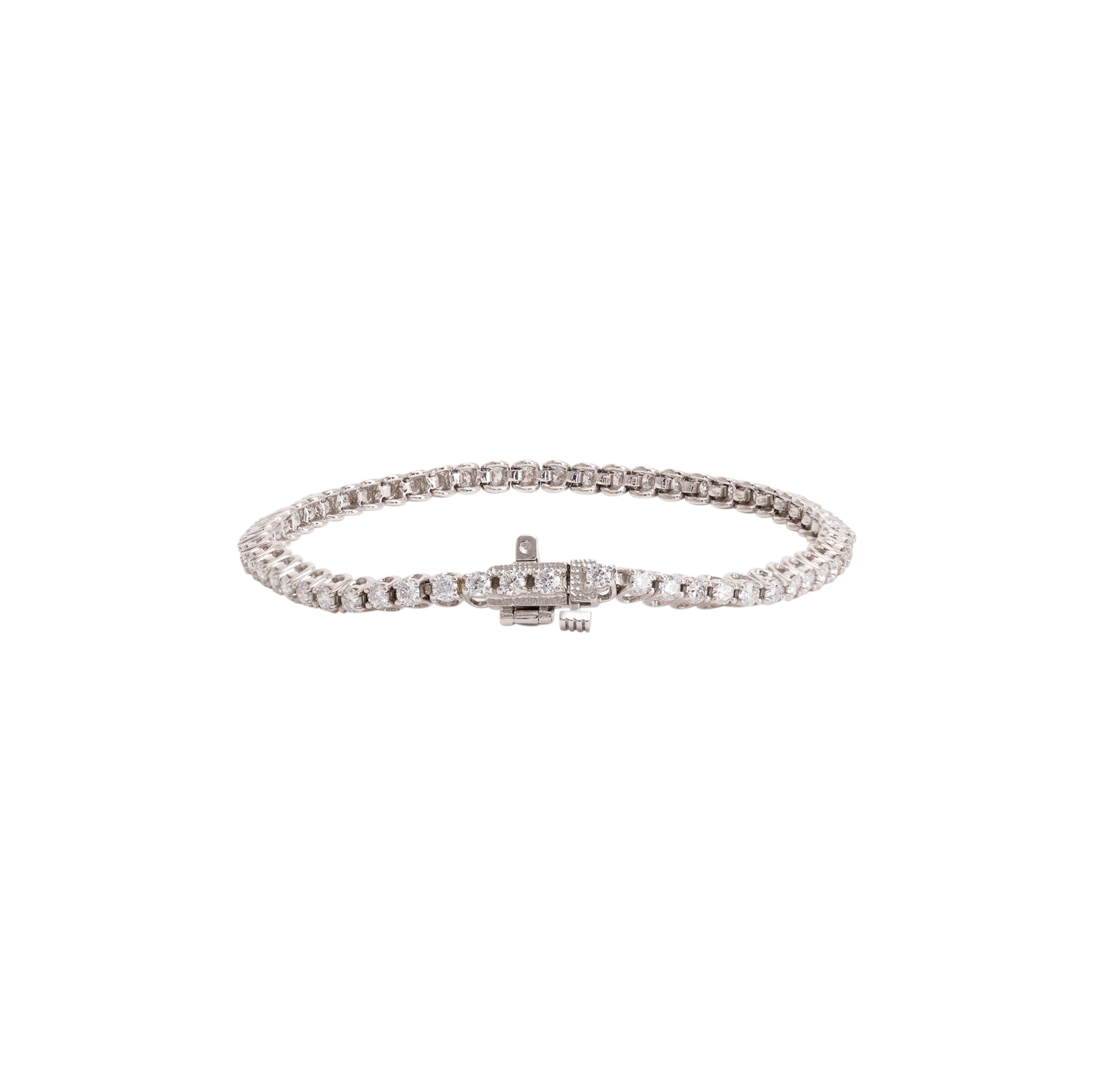 14k White Gold 3.17 tcw. Diamond Tennis Bracelet