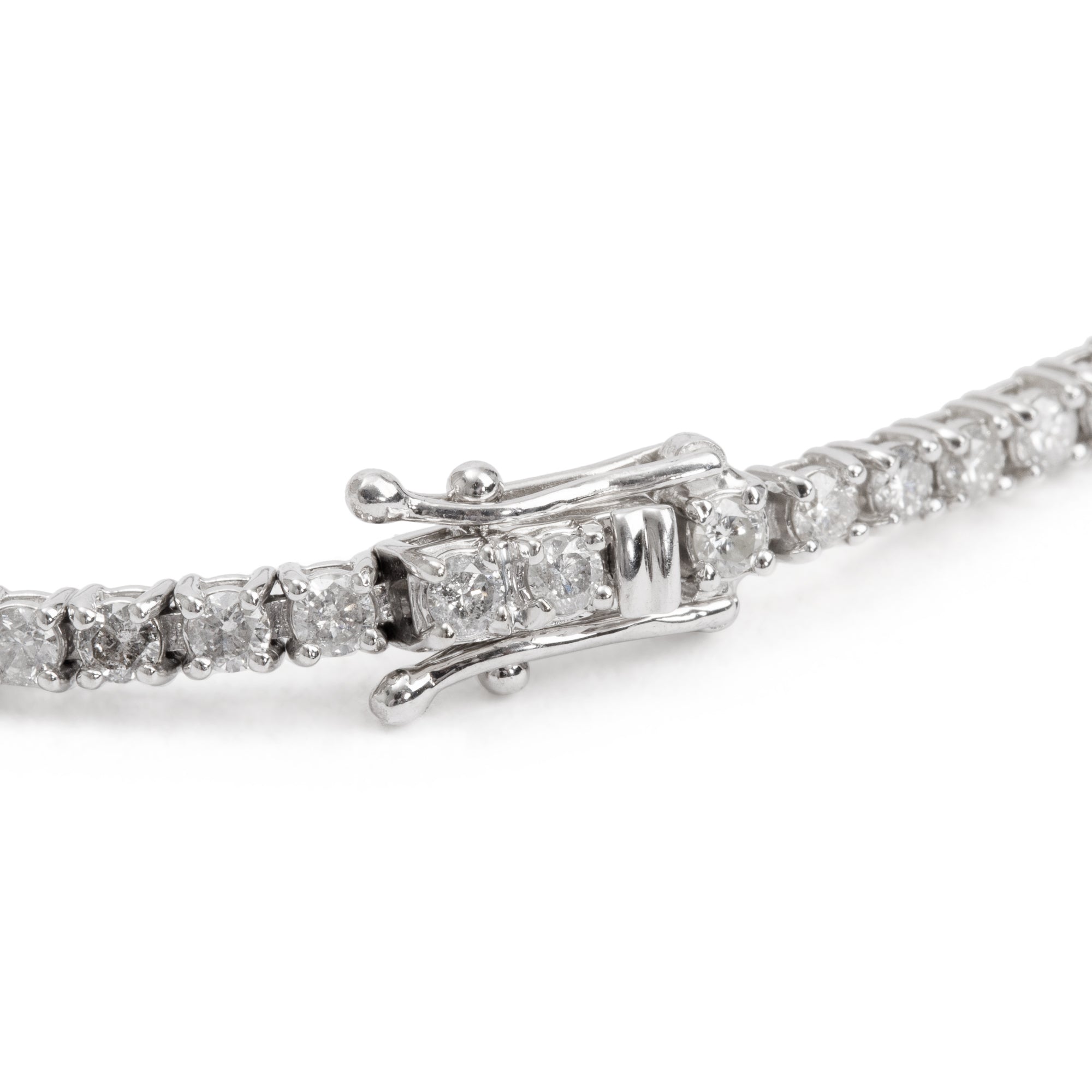 14k White Gold 3.28 tcw. Diamond Tennis Bracelet