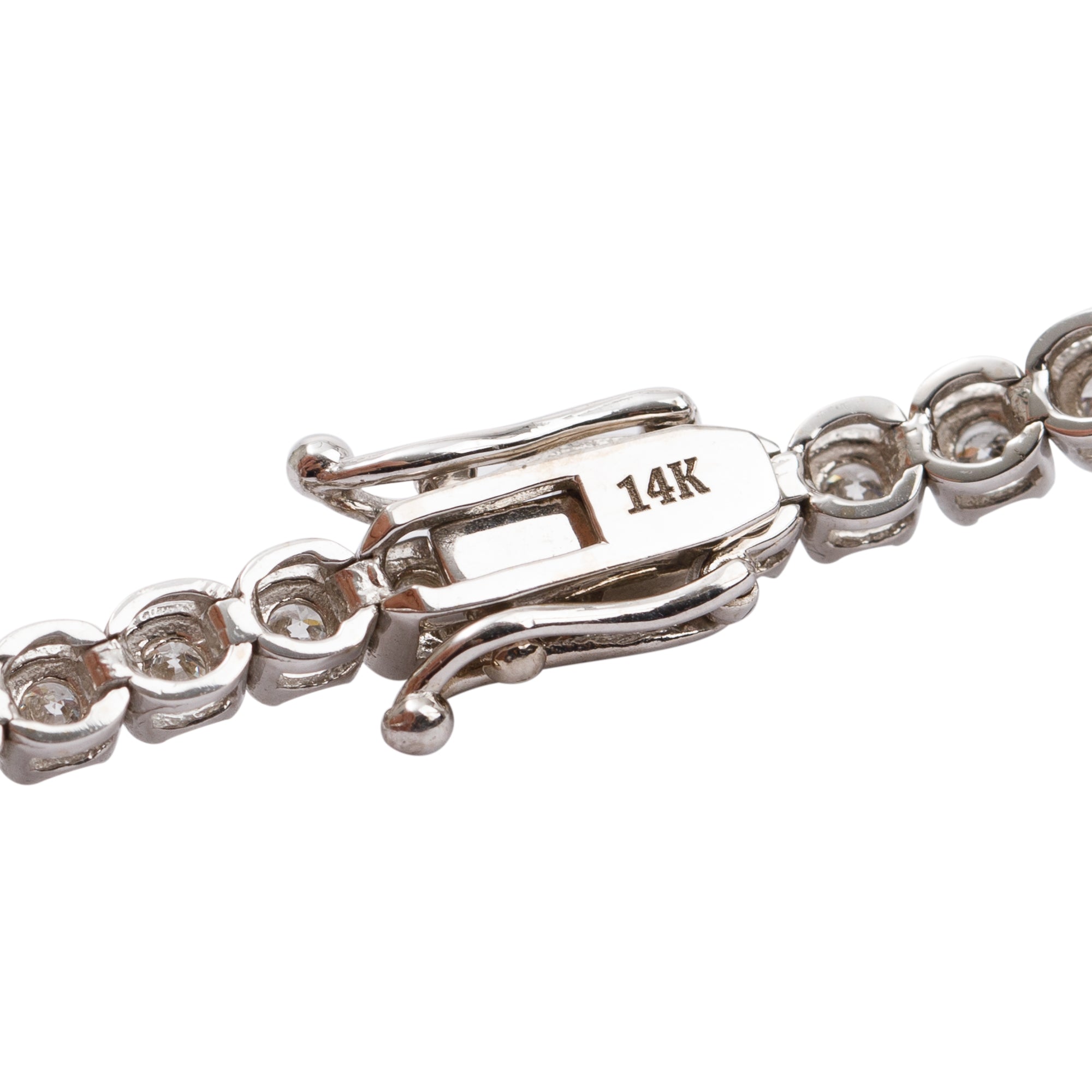 14k White Gold 3.42 tcw. Diamond Tennis Bracelet