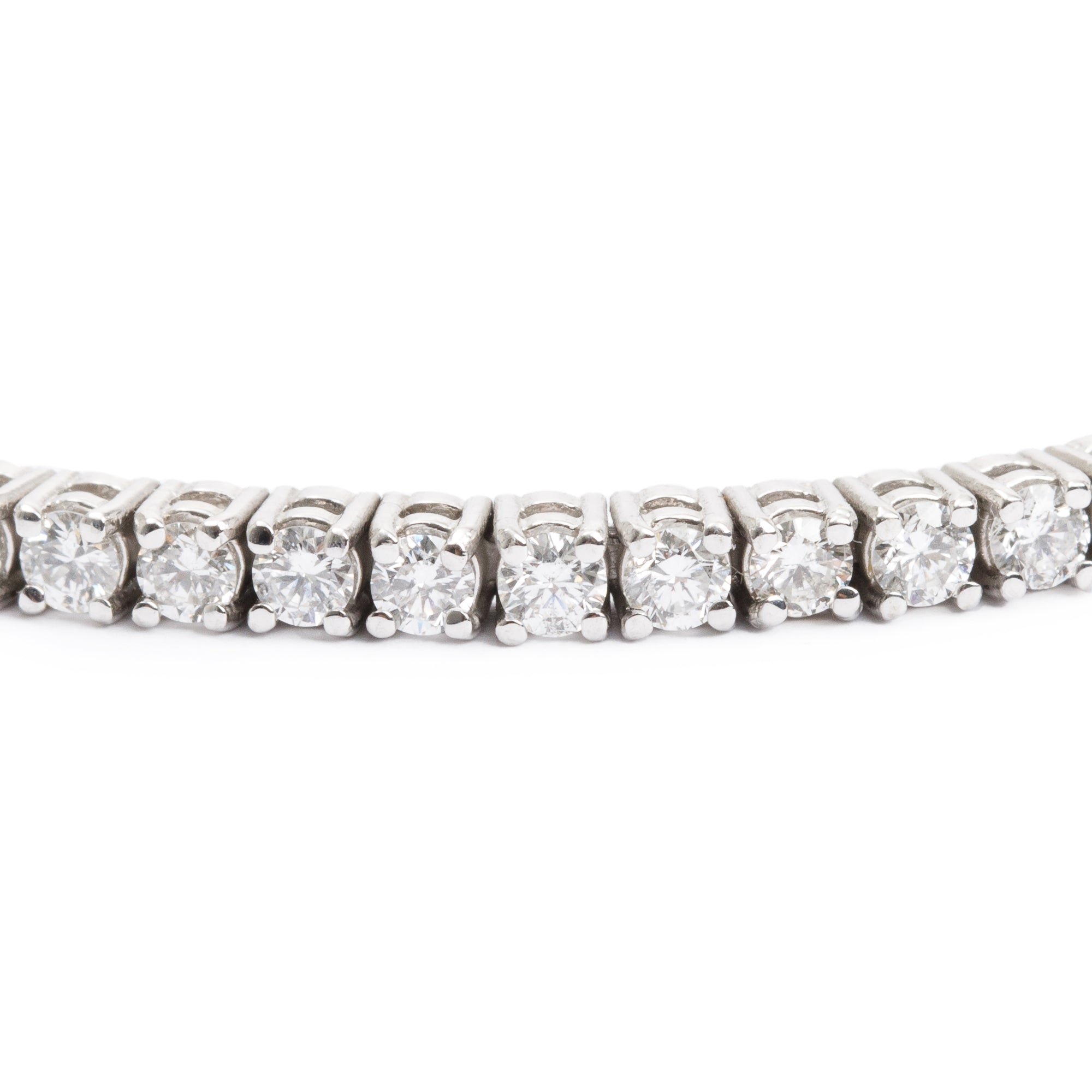 14k White Gold 3.78 tcw. Diamond Tennis Bracelet