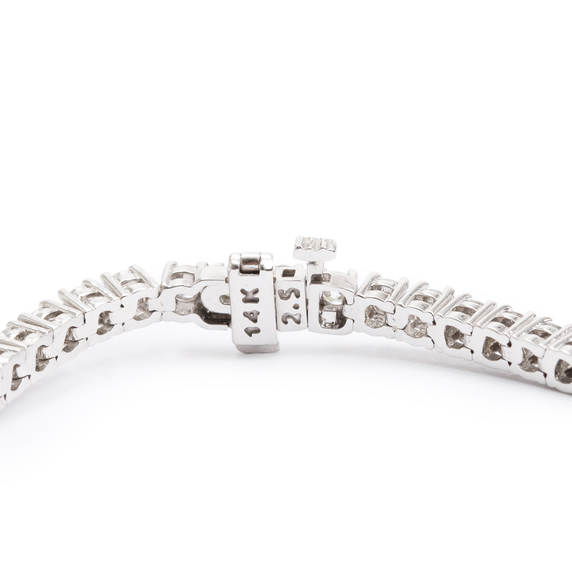 14k White Gold 3.78 tcw. Diamond Tennis Bracelet