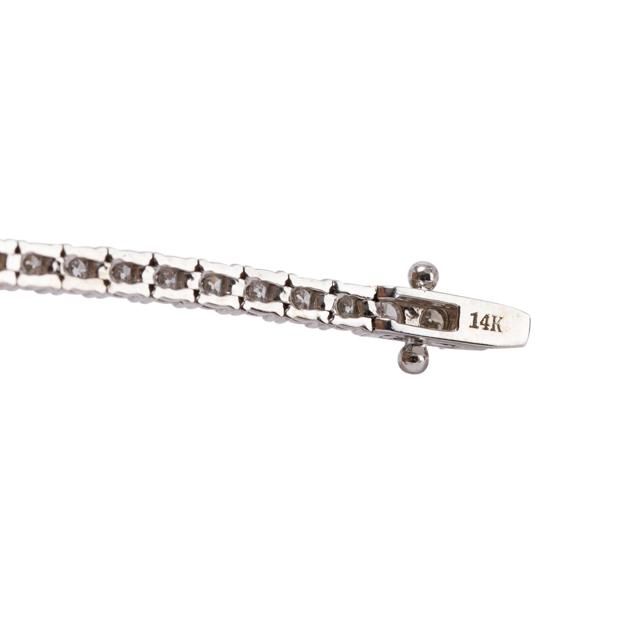 14k White Gold 3.90 tcw. Diamond Tennis Bracelet