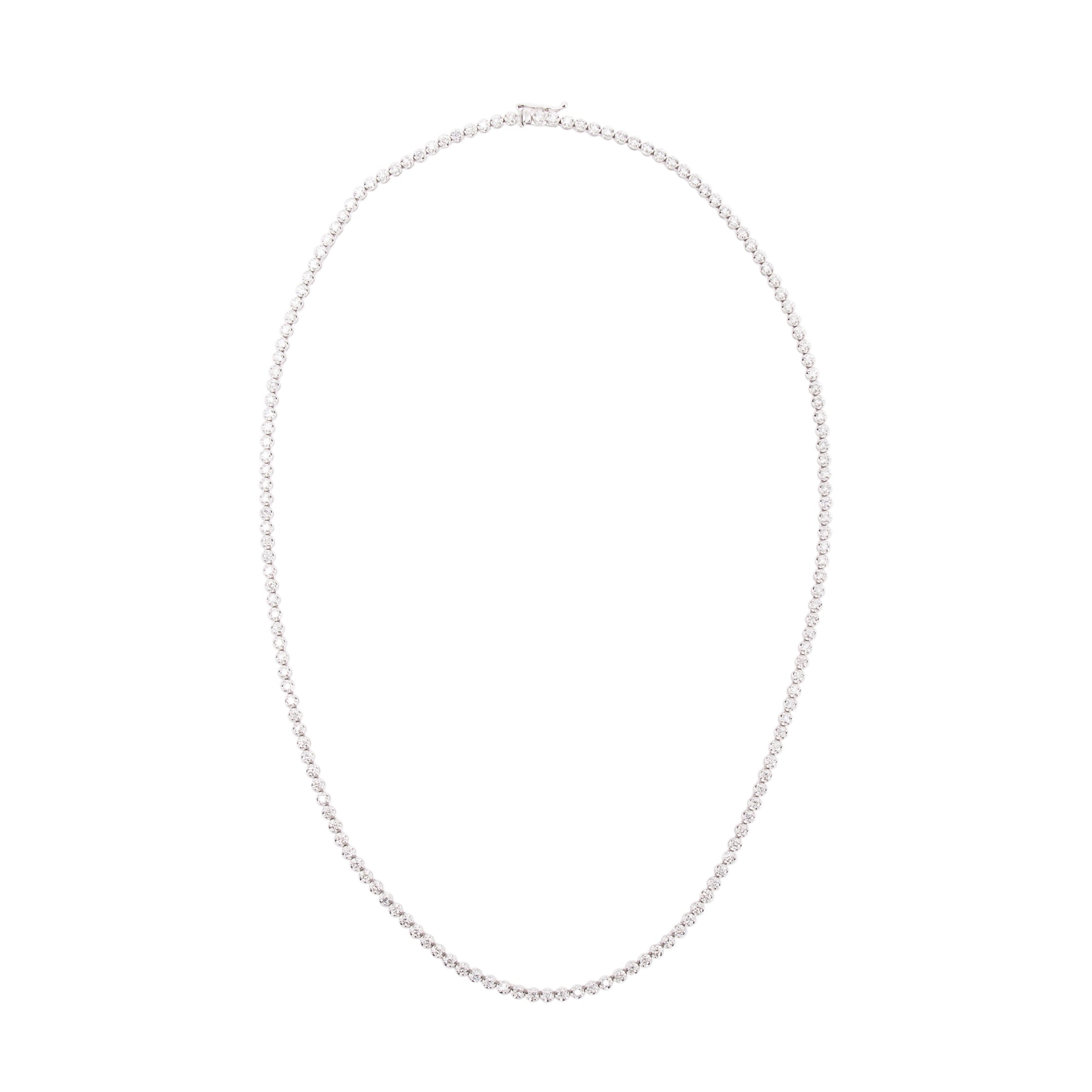 14k White Gold 4.22 tcw. Diamond Tennis Necklace
