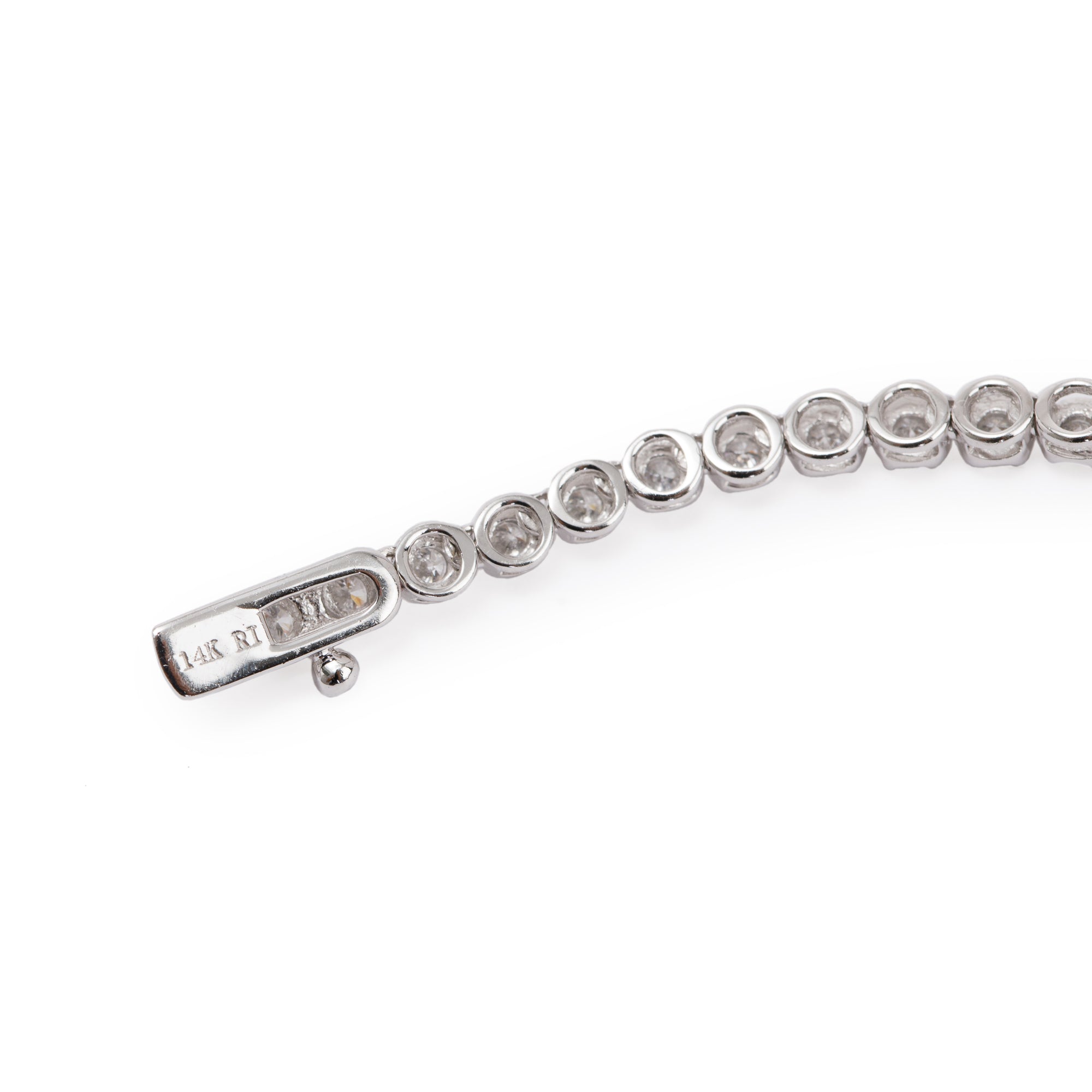 14k White Gold 4.22 tcw. Diamond Tennis Necklace