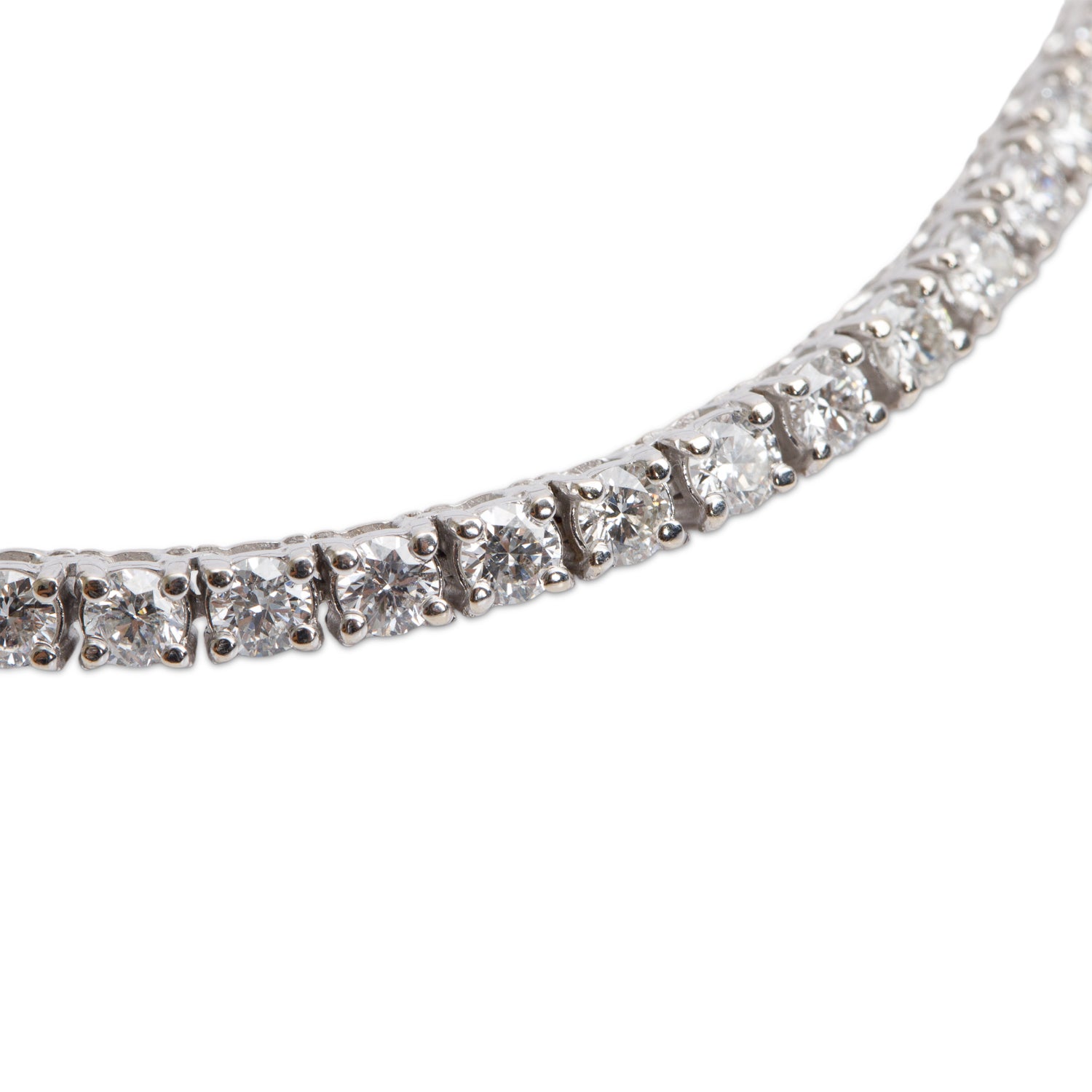 14k White Gold 4.28 tcw. Diamond Tennis Necklace