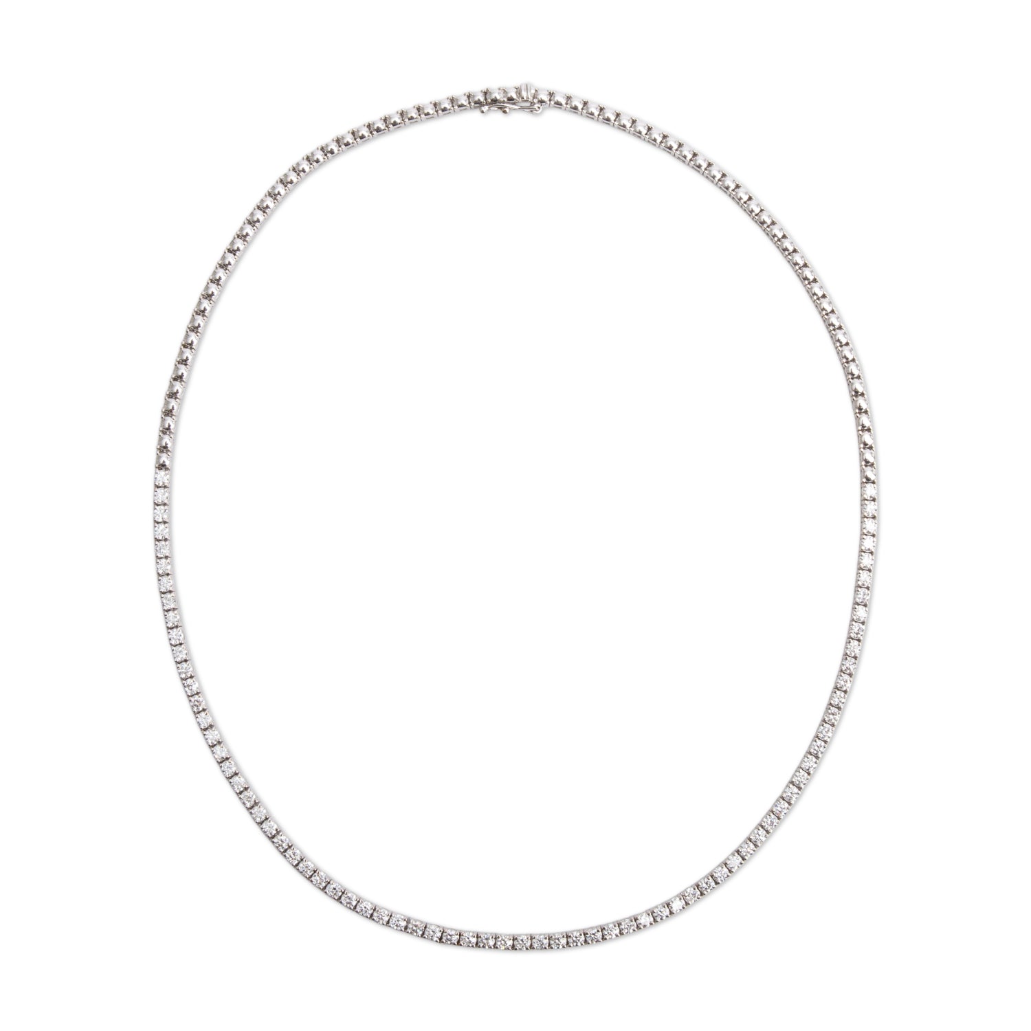 14k White Gold 4.28 tcw. Diamond Tennis Necklace