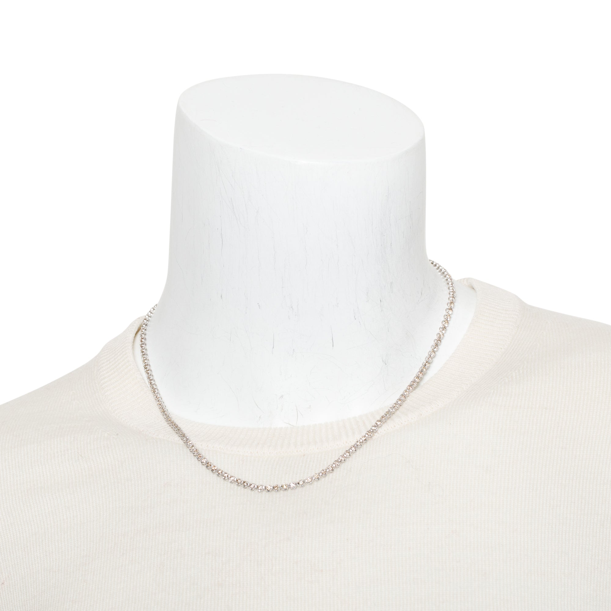 14k White Gold 5.01 tcw. Diamond Tennis Necklace