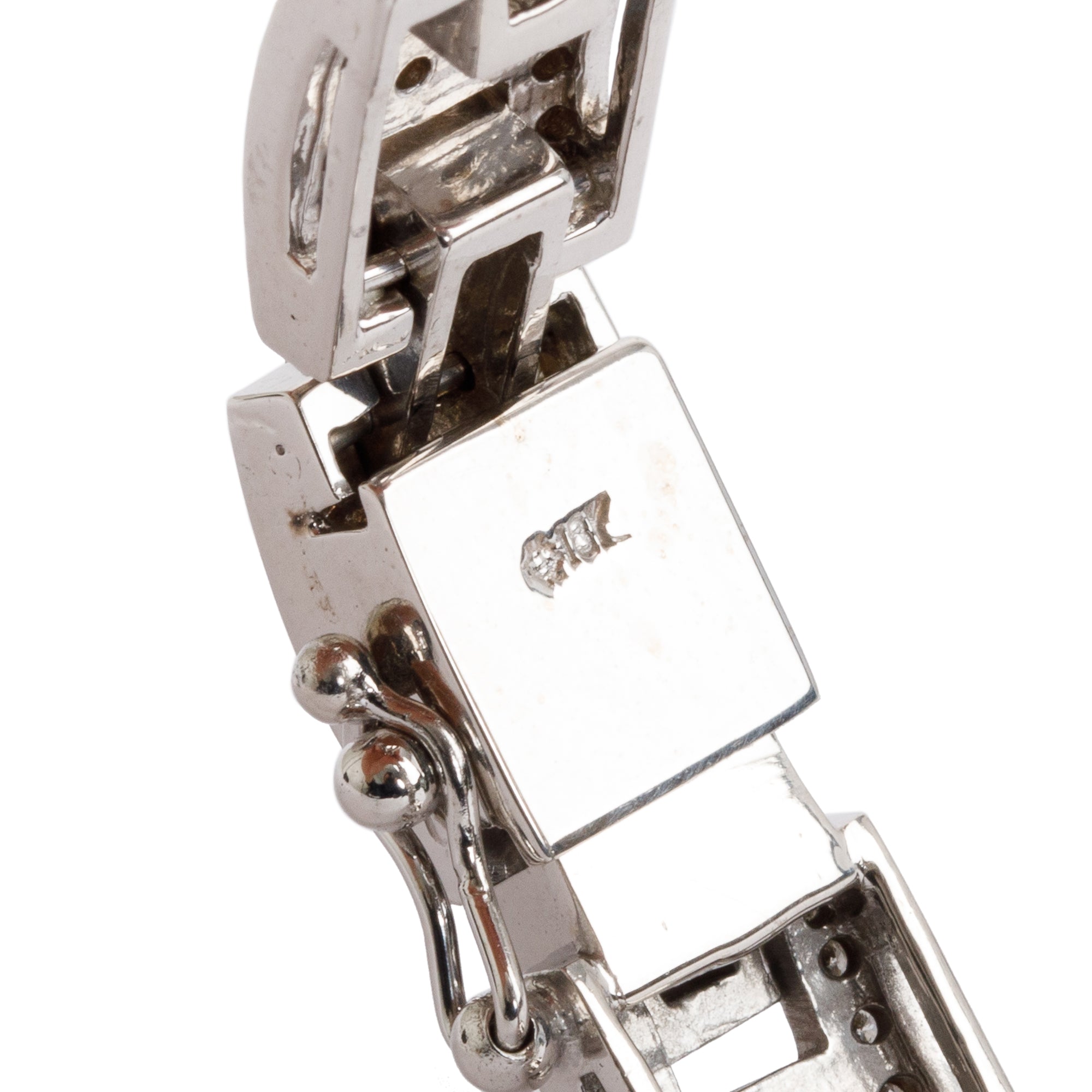 14k White Gold 5.50 tcw. Diamond 'H' Link Bracelet