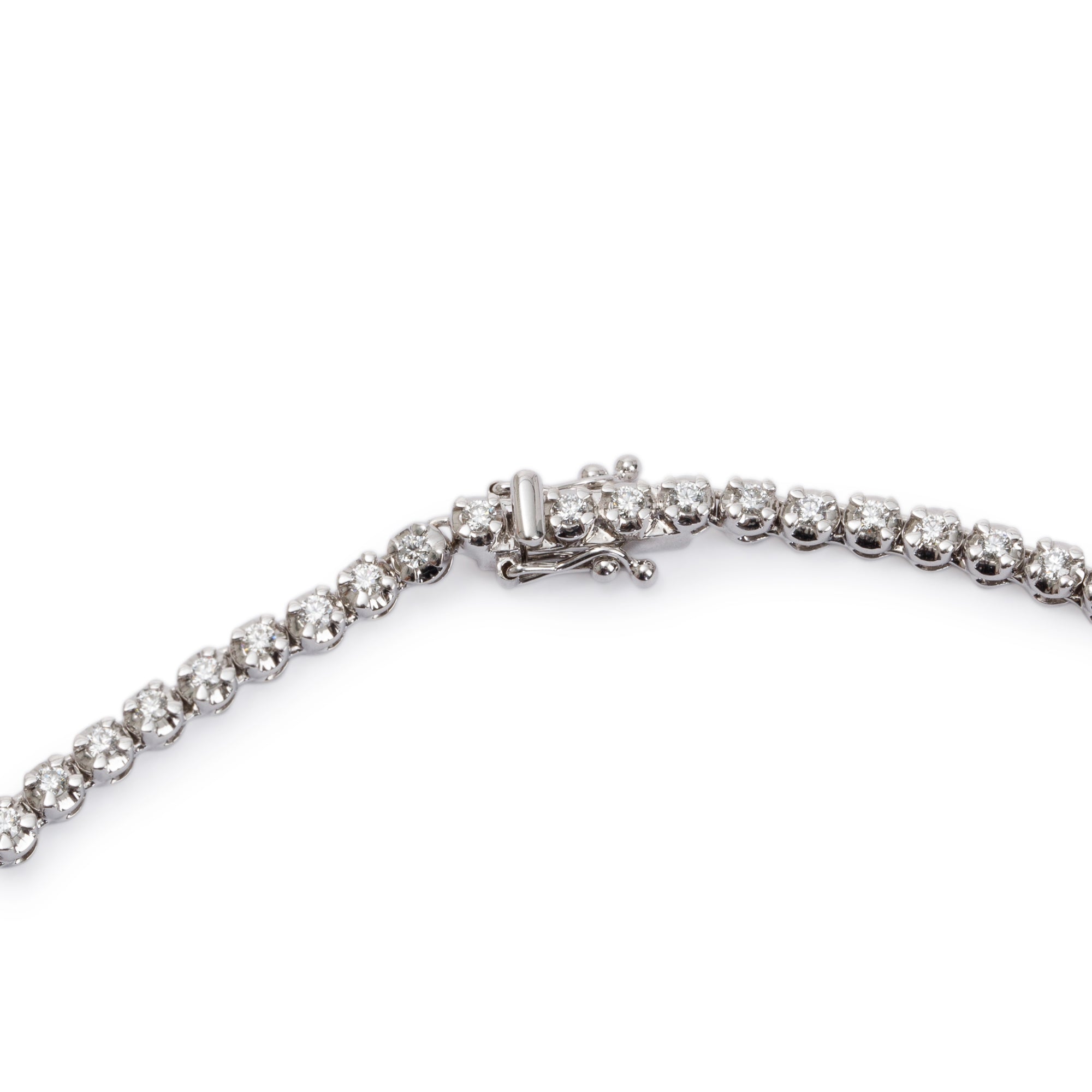 14k White Gold 5.85 tcw. Diamond Tennis Necklace