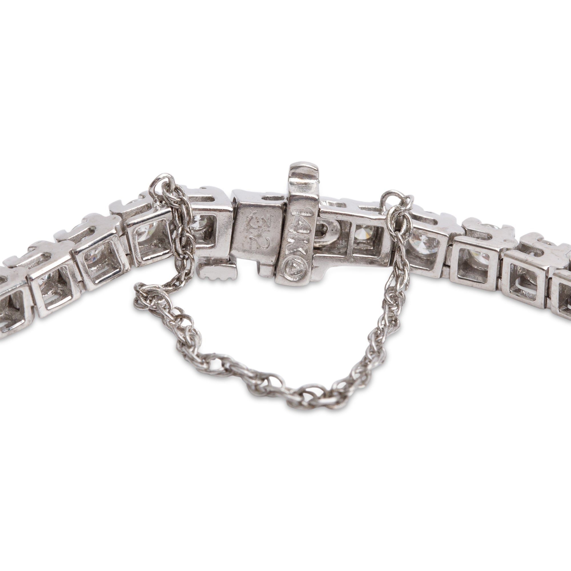 14k White Gold 6.23 tcw. Diamond Tennis Bracelet
