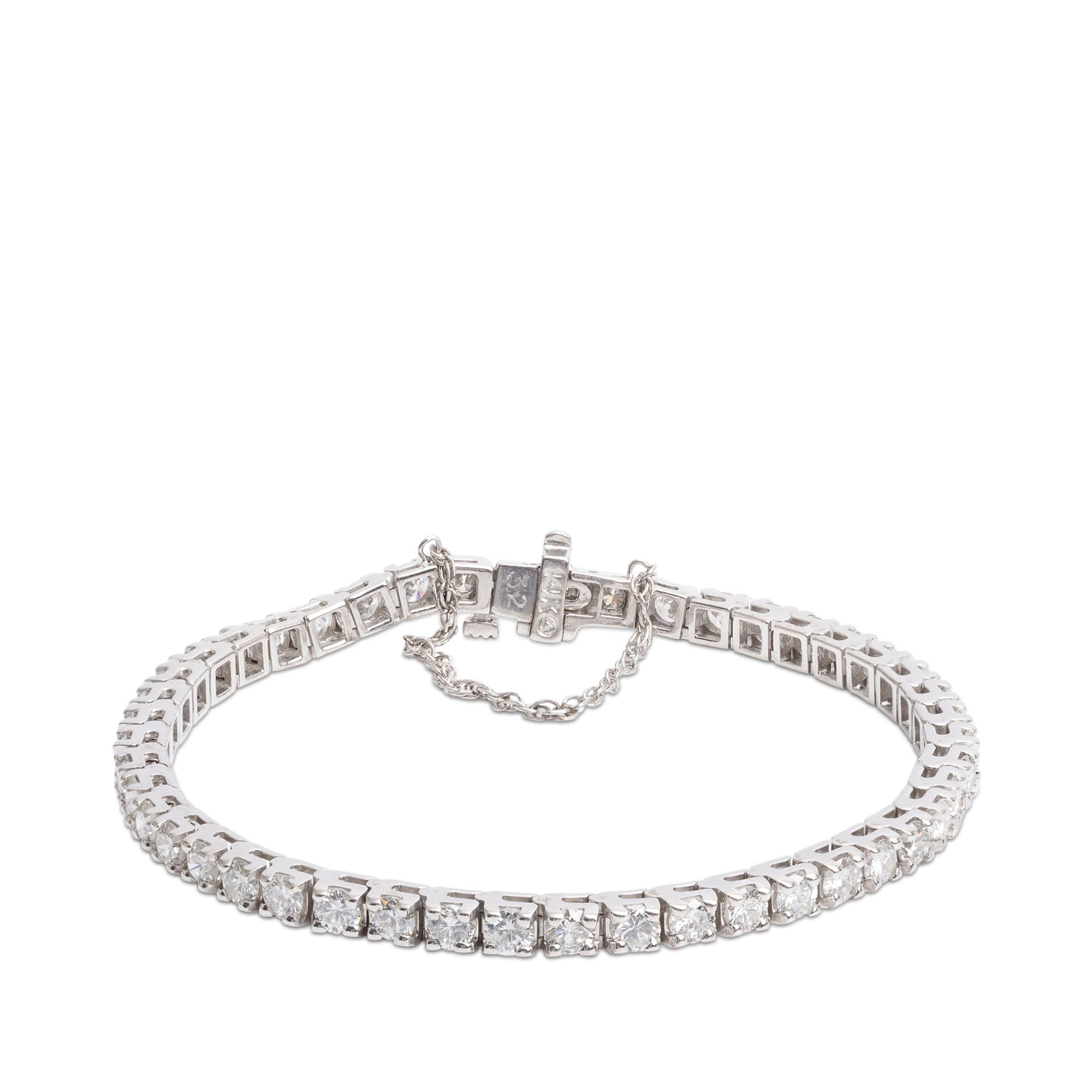 14k White Gold 6.23 tcw. Diamond Tennis Bracelet