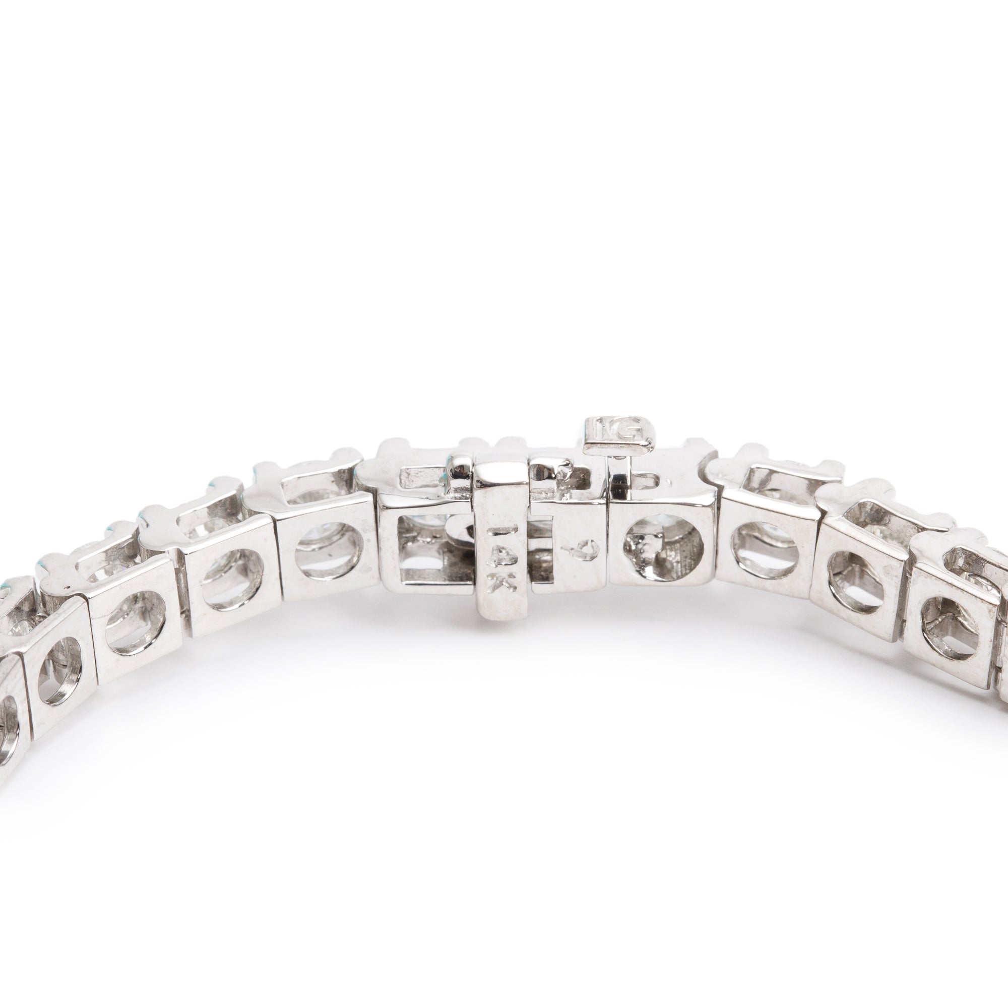 14k White Gold 8.61 tcw. Diamond Tennis Bracelet