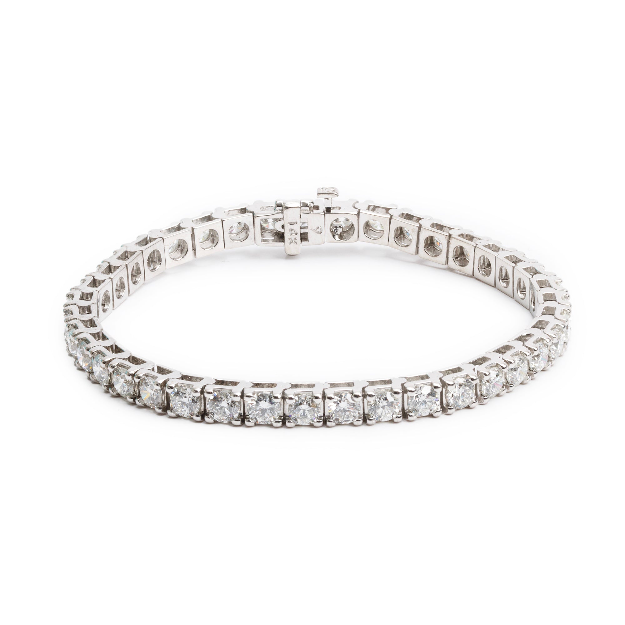 14k White Gold 8.61 tcw. Diamond Tennis Bracelet