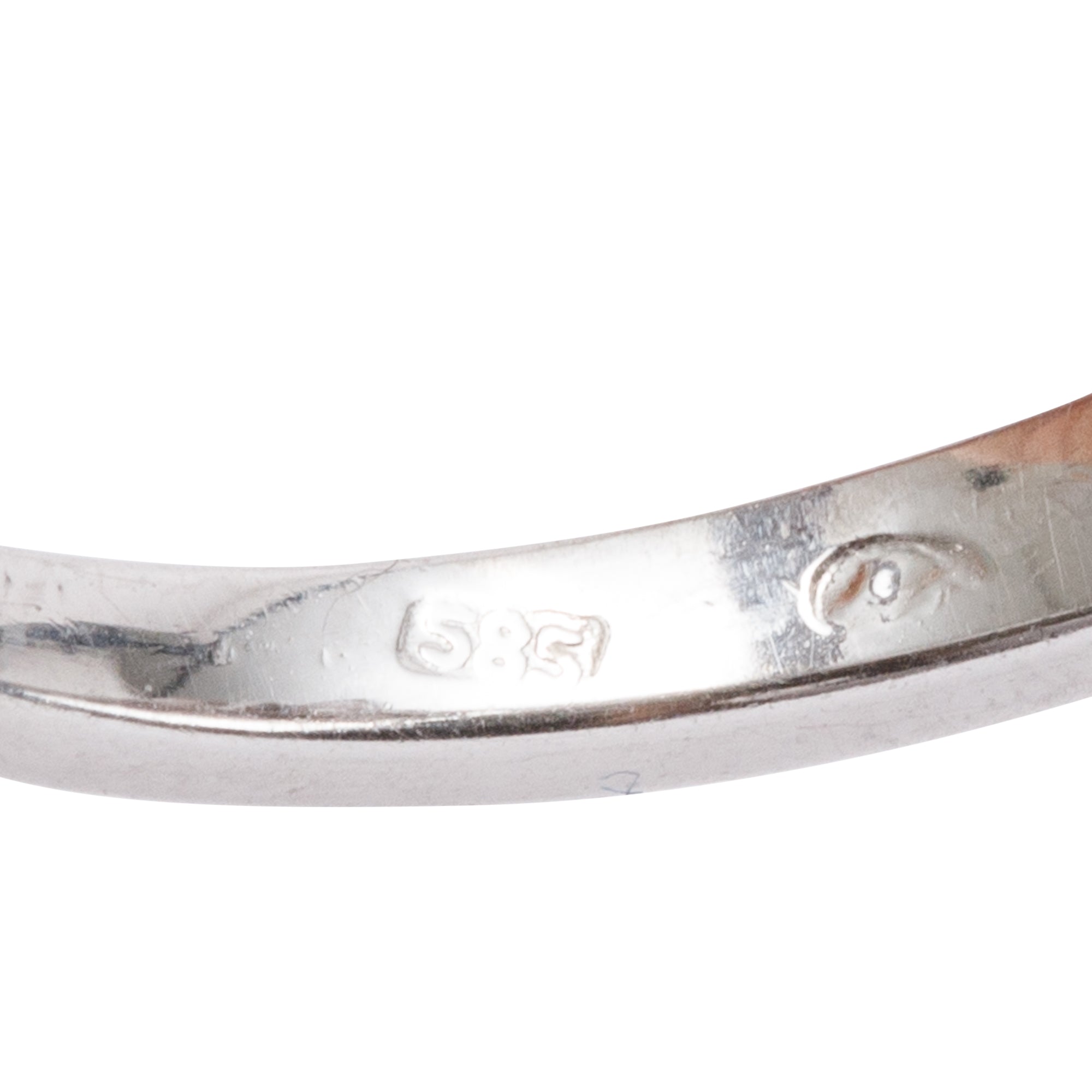 14k White Gold Blue Sapphire & Diamond Cocktail Ring, Size 7.75