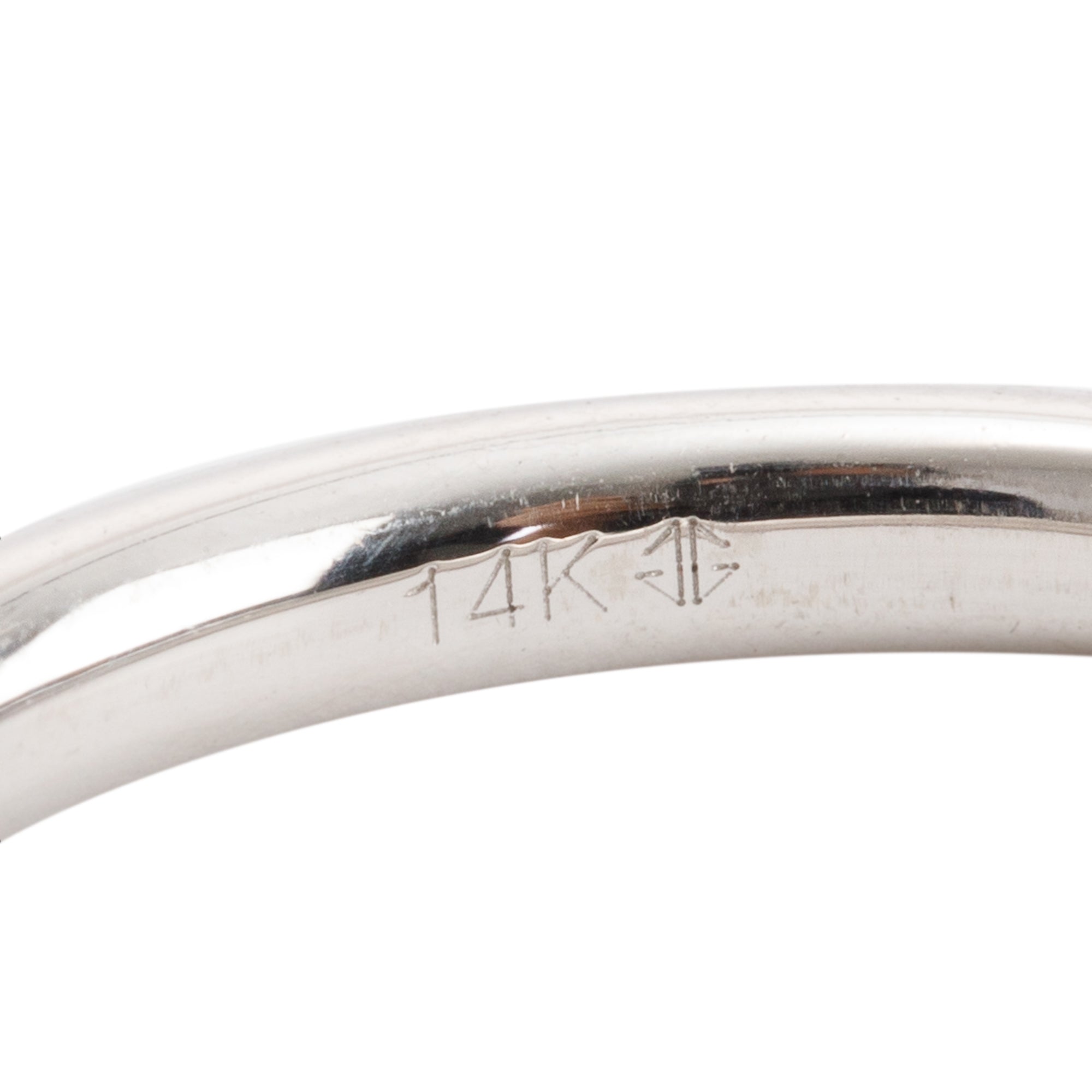 14k White Gold Diamond Band Ring