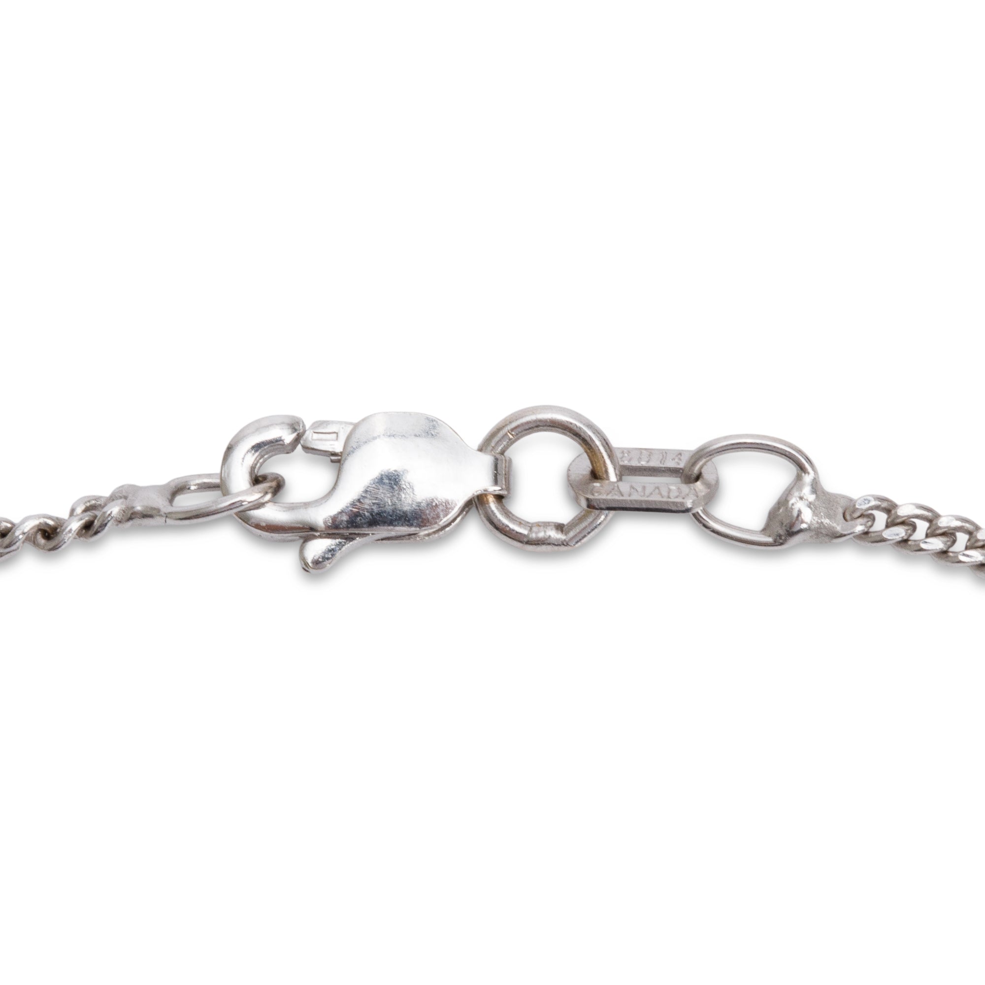 14k White Gold Emerald & Diamond Pendant Necklace