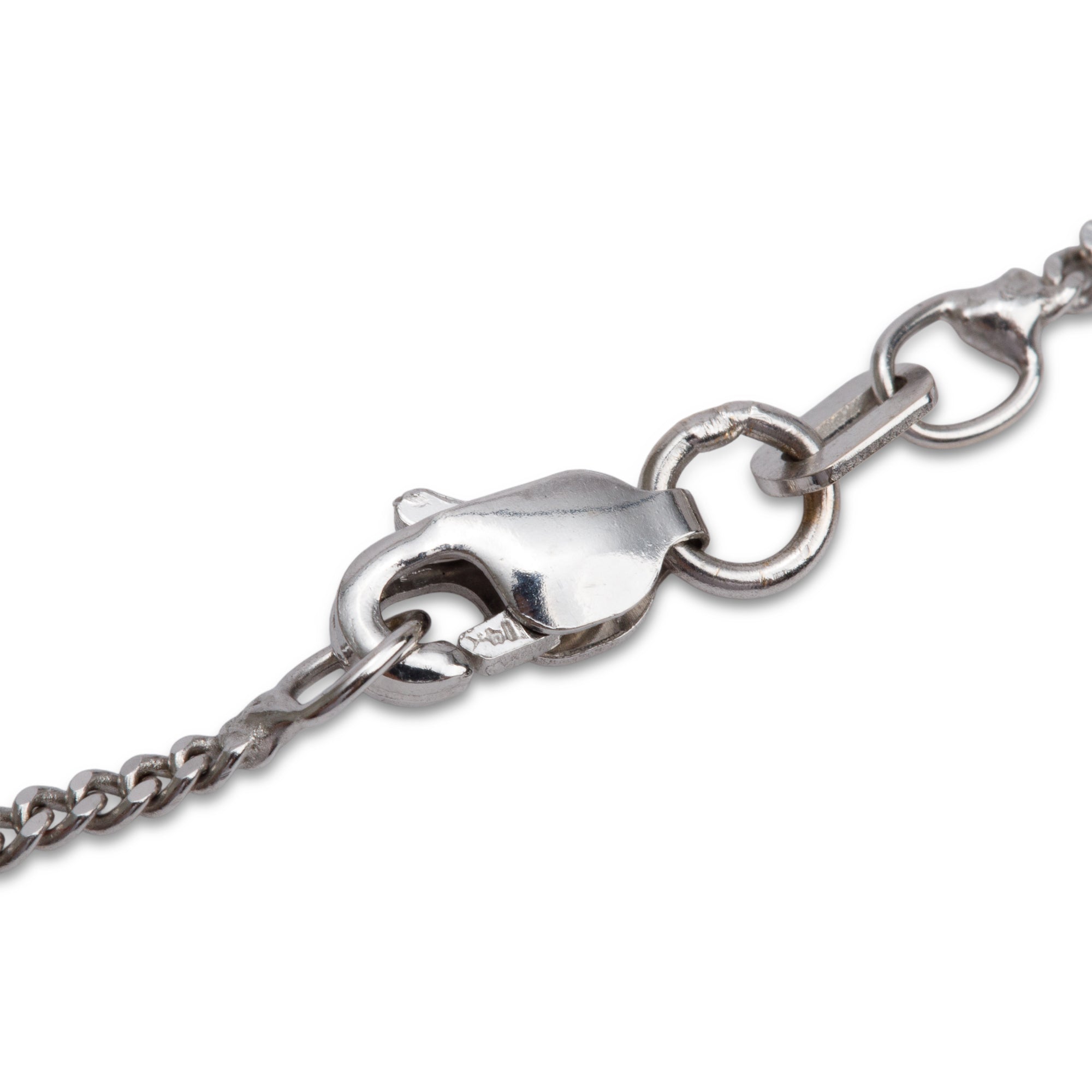 14k White Gold Emerald & Diamond Pendant Necklace